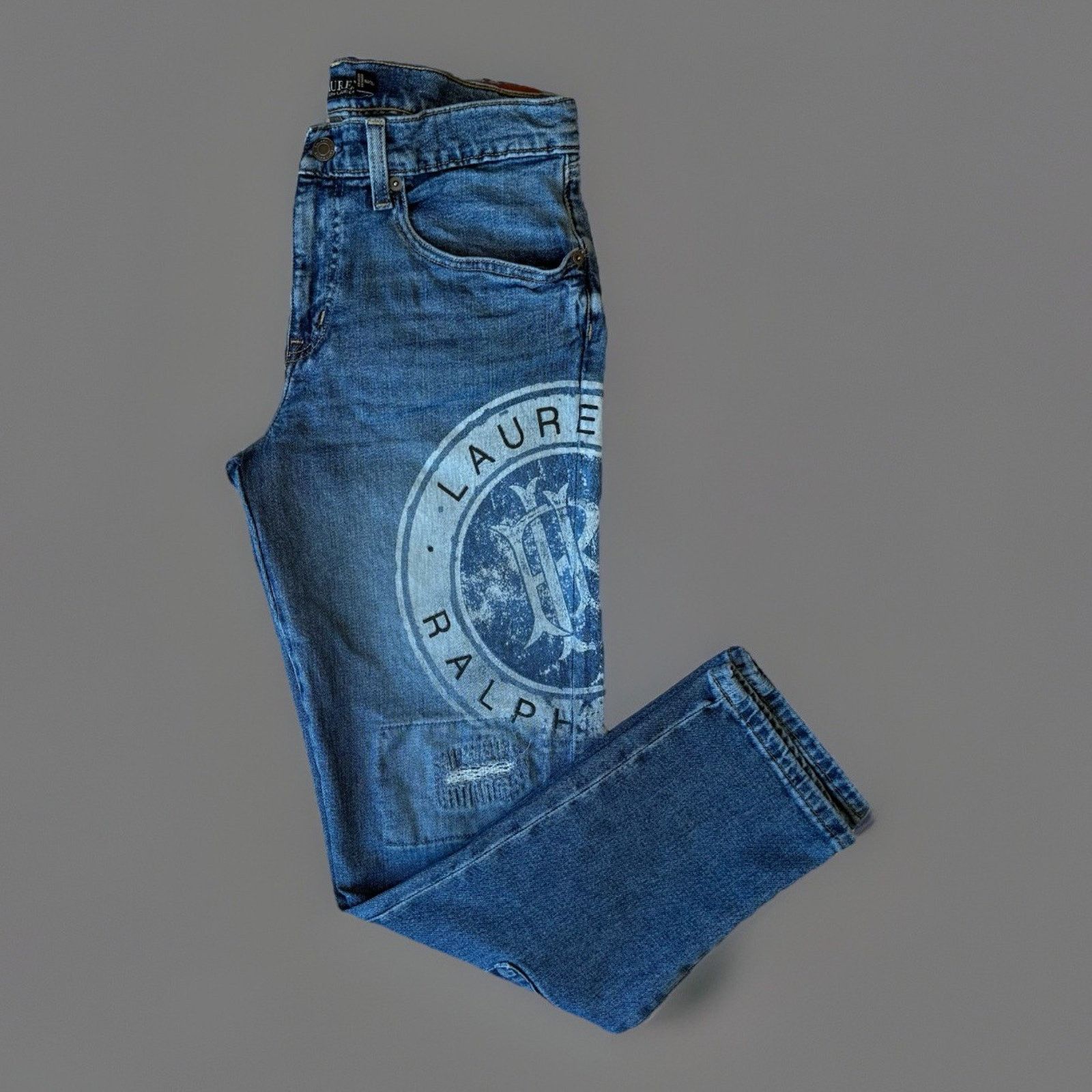 Polo Ralph Lauren Polo Ralph Lauren Jeans Women's 4 Blue Relaxed Tapered Size 32" / US 10 / IT 46 - 1 Thumbnail