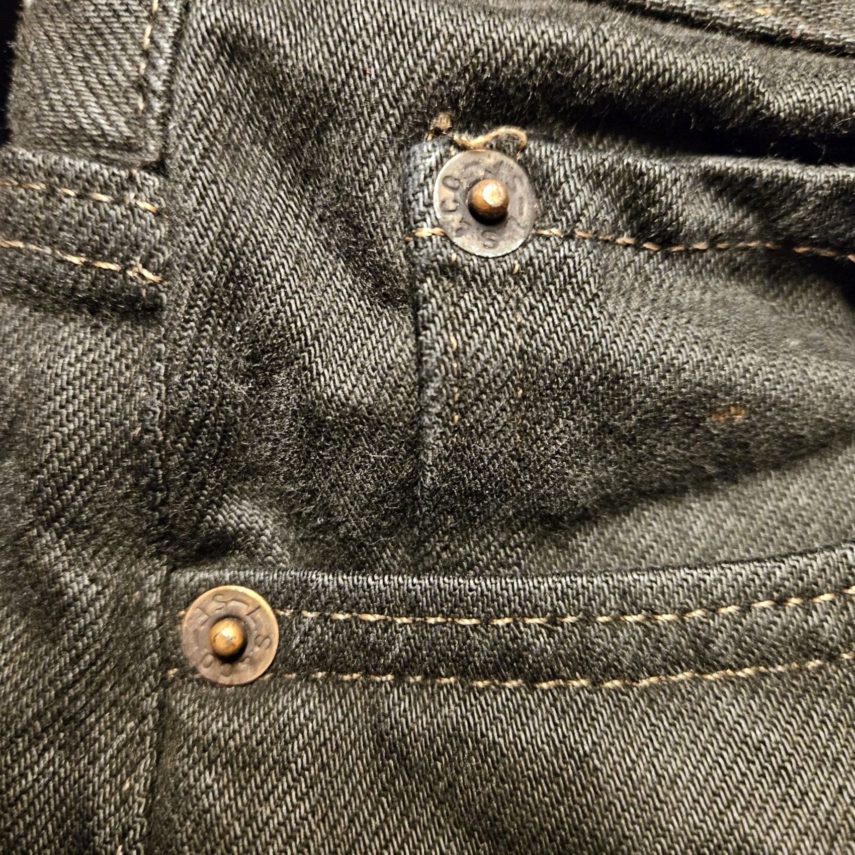 Levi's Levi's 501XX Jeans Black Denim Button Fly Vintage Men's 29x26 Big & Tall 100% Cotton 5-Pocket 90s Theme Mens Size US 29 - 4 Thumbnail