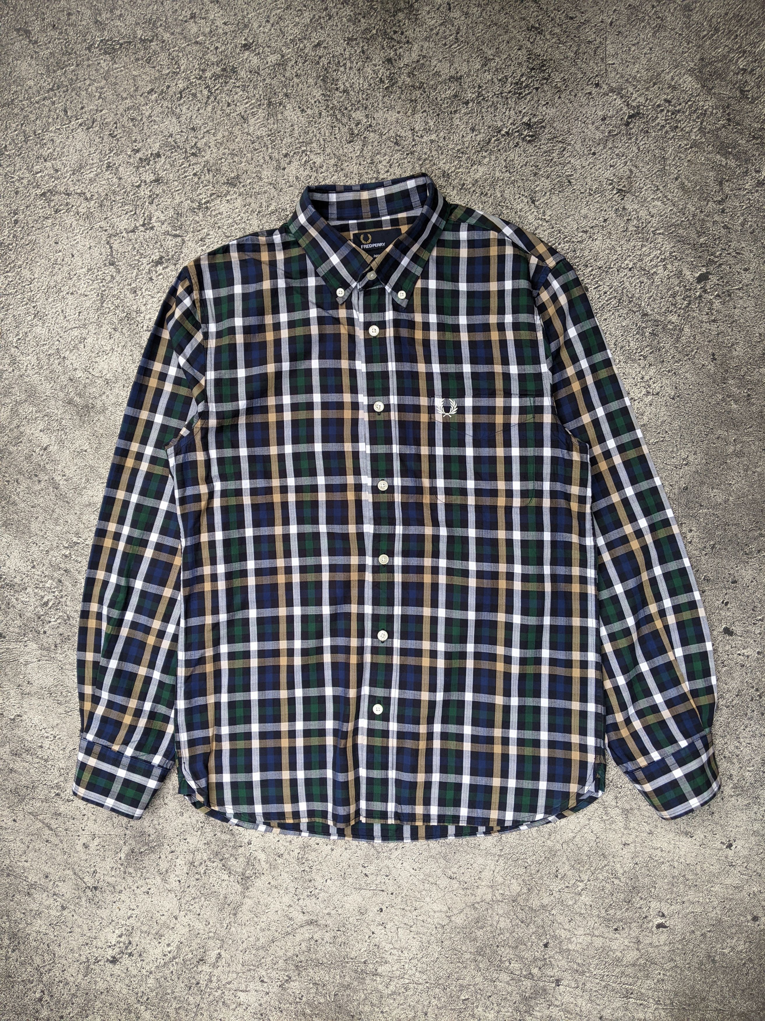 Fred Perry Fred Perry Check Button Down Classic Shirt Size US M / EU 48-50 / 2 - 1 Thumbnail