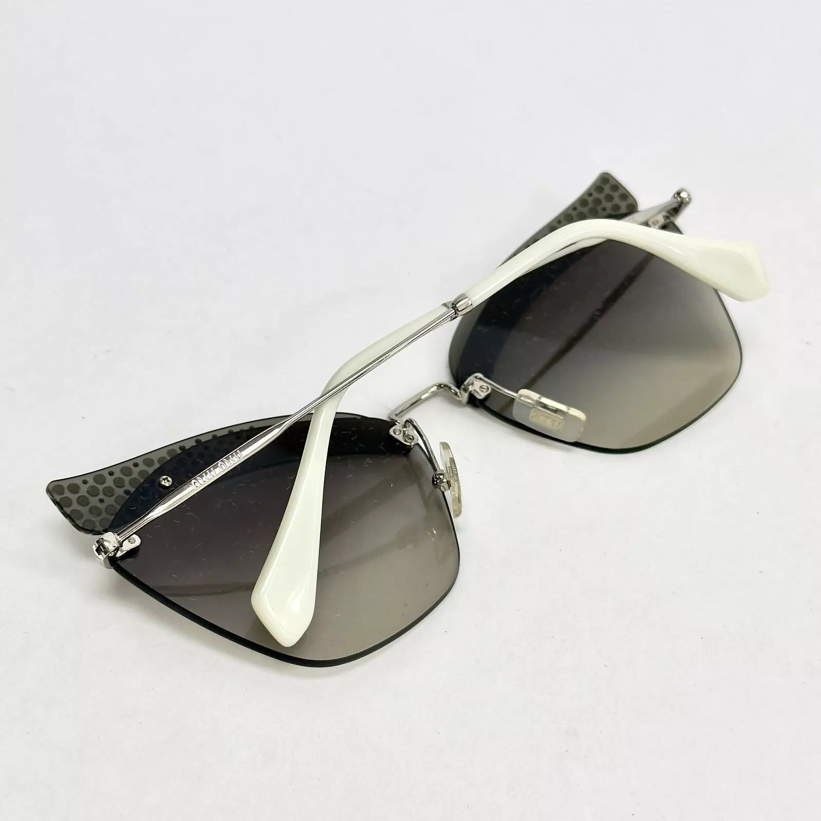 Miu Miu MIU MIU 56T NOIR MU56TS Silver Mirrored Black Sunglasses Size ONE SIZE - 2 Thumbnail