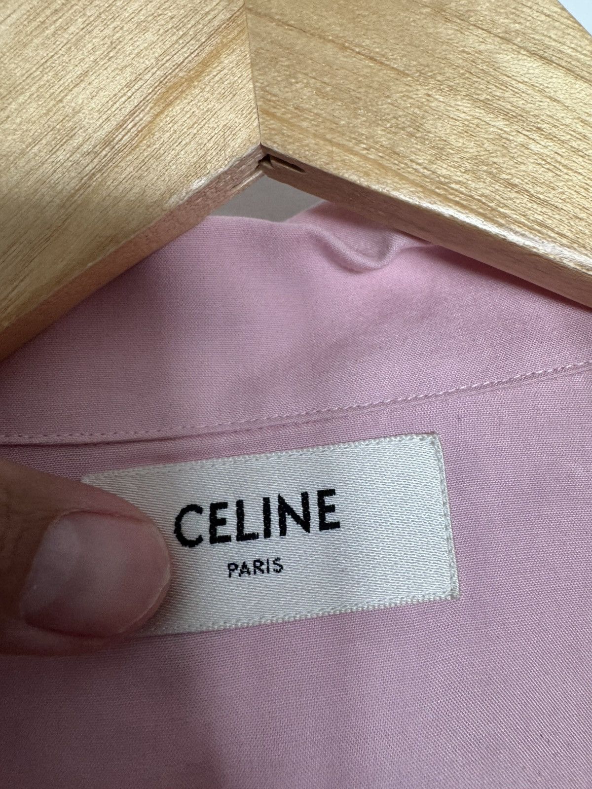 Celine Rare Blush Pink Bowling Shirt Viscose Size US XL / EU 56 / 4 - 2 Thumbnail