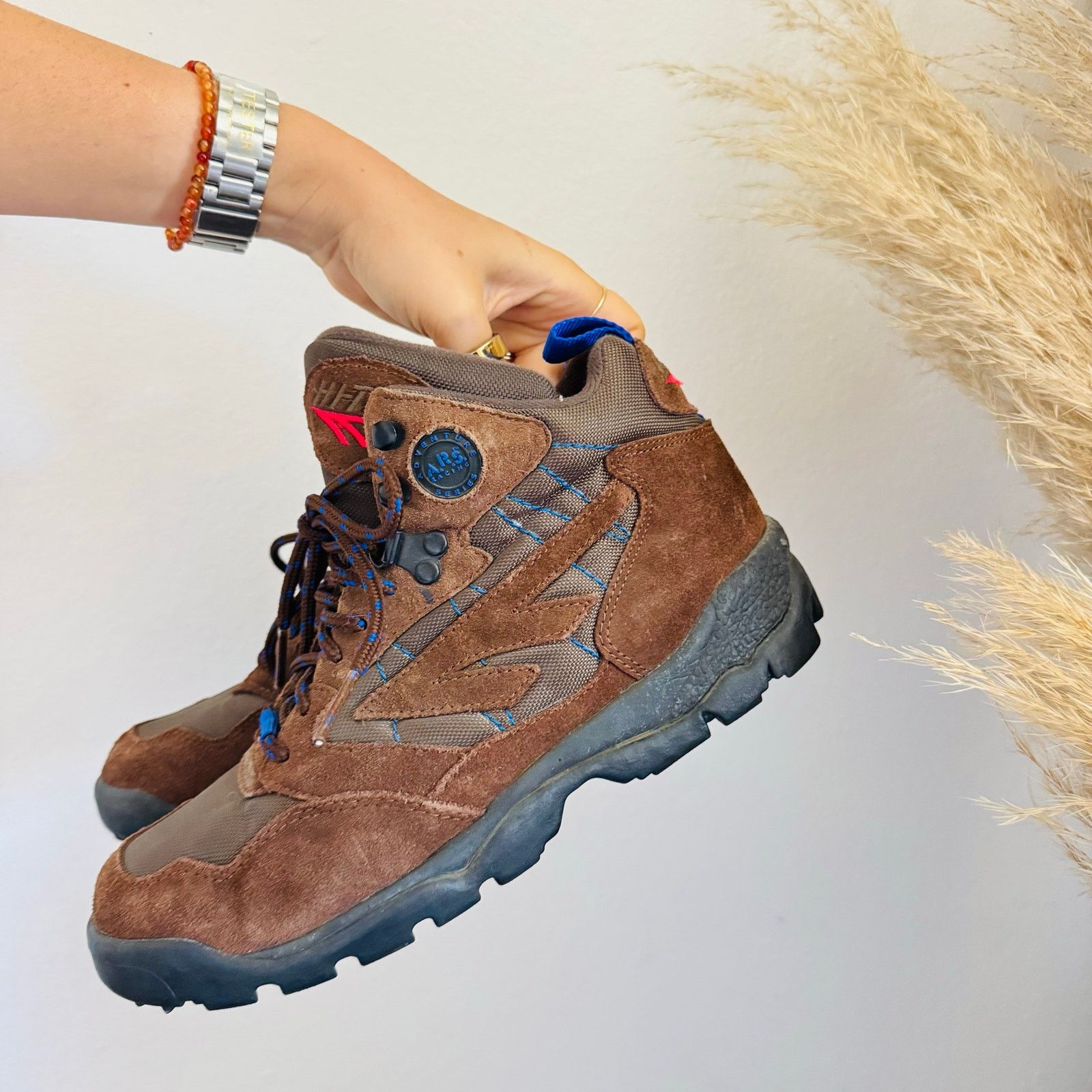 Vintage VINTAGE HI TECH 90s Brown Suede Leather Rubber Hiking Boot 9 Size US 9 / IT 39 - 5 Thumbnail