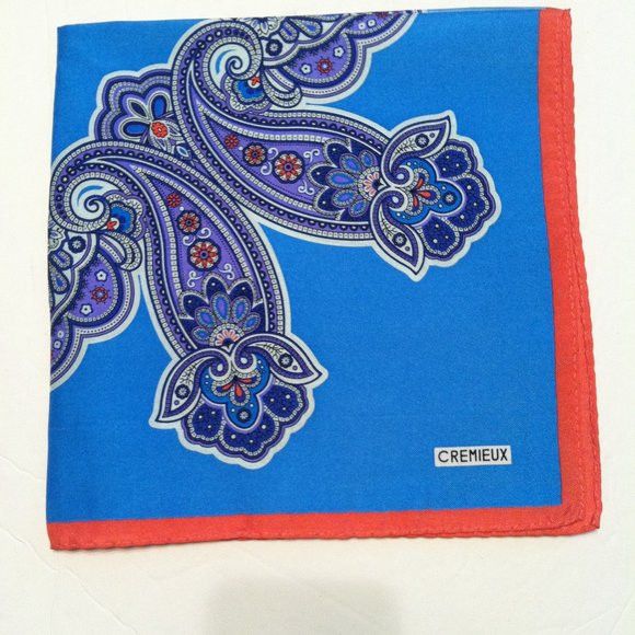 Daniel Cremieux DANIEL CREMIEUX NEW 4 TONE BLUE SILK POCKETSQUARE 16" X 16" Size ONE SIZE - 3 Thumbnail