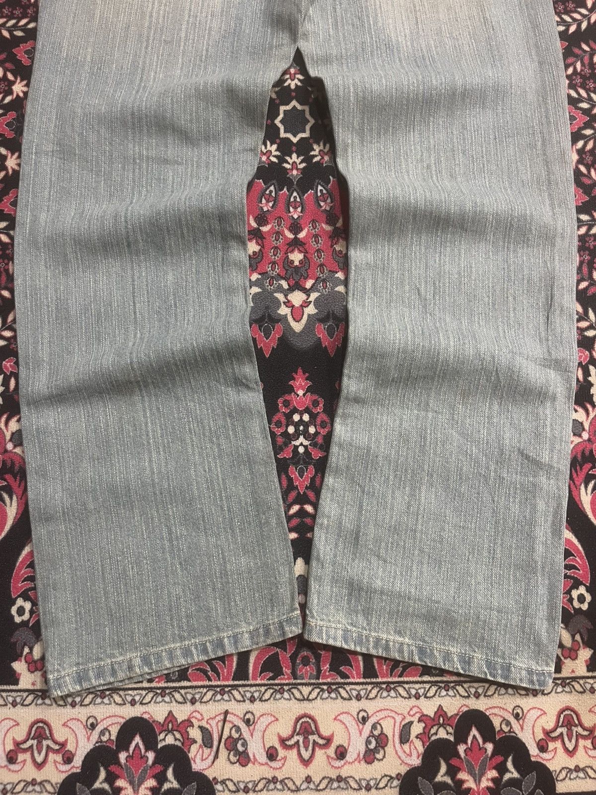 Japanese Brand Vintage Jouer Aux Echecs Double Waist Floral Distressed Jean Size US 30 / EU 46 - 9 Thumbnail