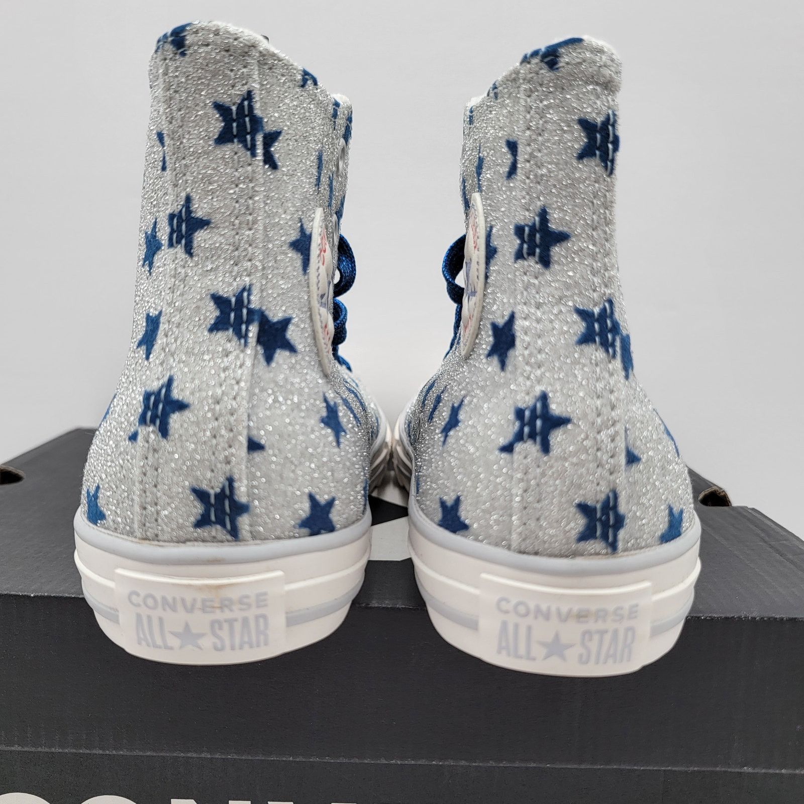Converse Converse CTAS High 'Glitter Blue Stars' Sz 4Y - New Size US 5.5 / IT 35.5 - 5 Thumbnail