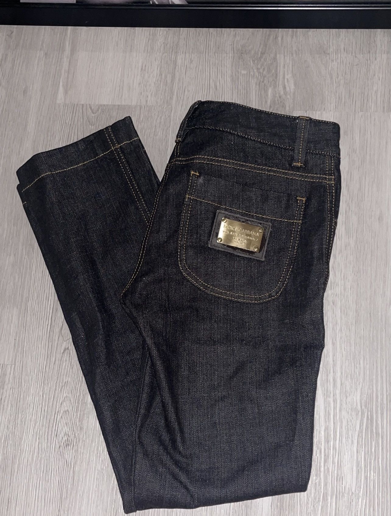 Dolce & Gabbana Dolce & Gabbana Mid-Rise Straight Leg Jeans Size 25" / US 0 / IT 36 - 1 Thumbnail
