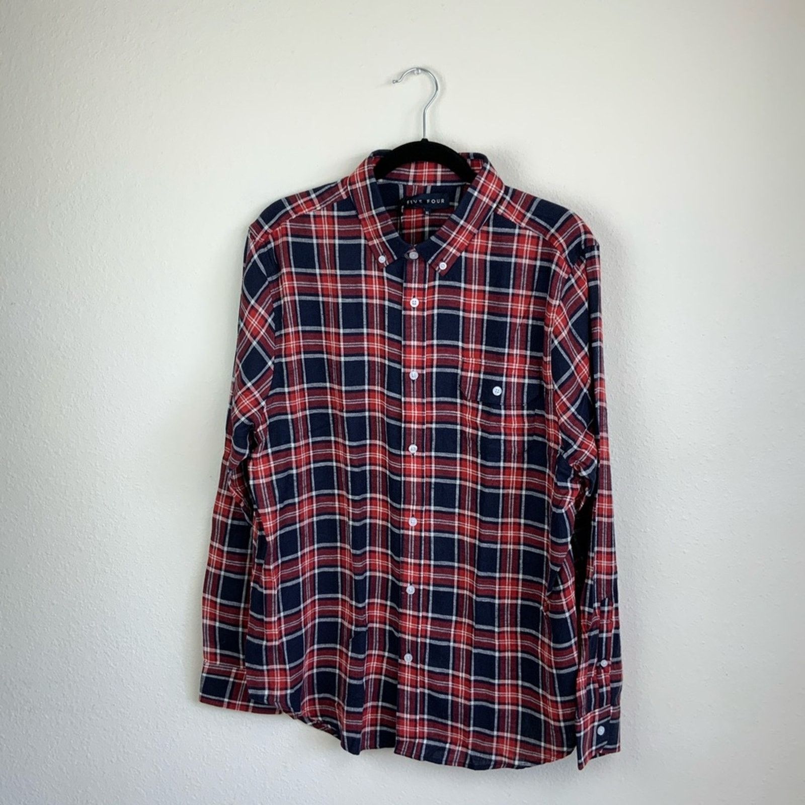 Five Four Five Four Kingsdale Red Plaid Button Shirt Red Multi Size XL Size US XL / EU 56 / 4 - 2 Thumbnail