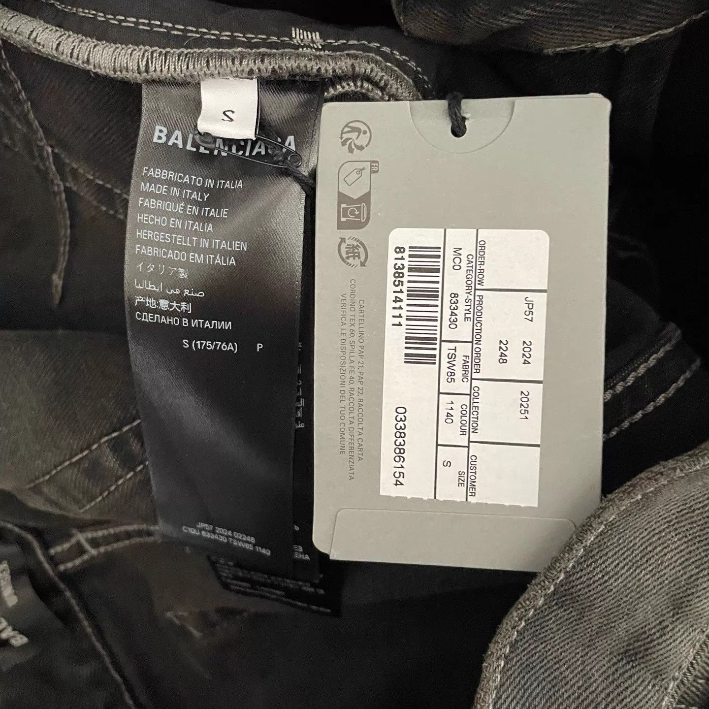Balenciaga Balenciaga 25 Low-Rise Ripped Black Slim-Straight Jeans S Size 26" / US 2 / IT 38 - 5 Thumbnail
