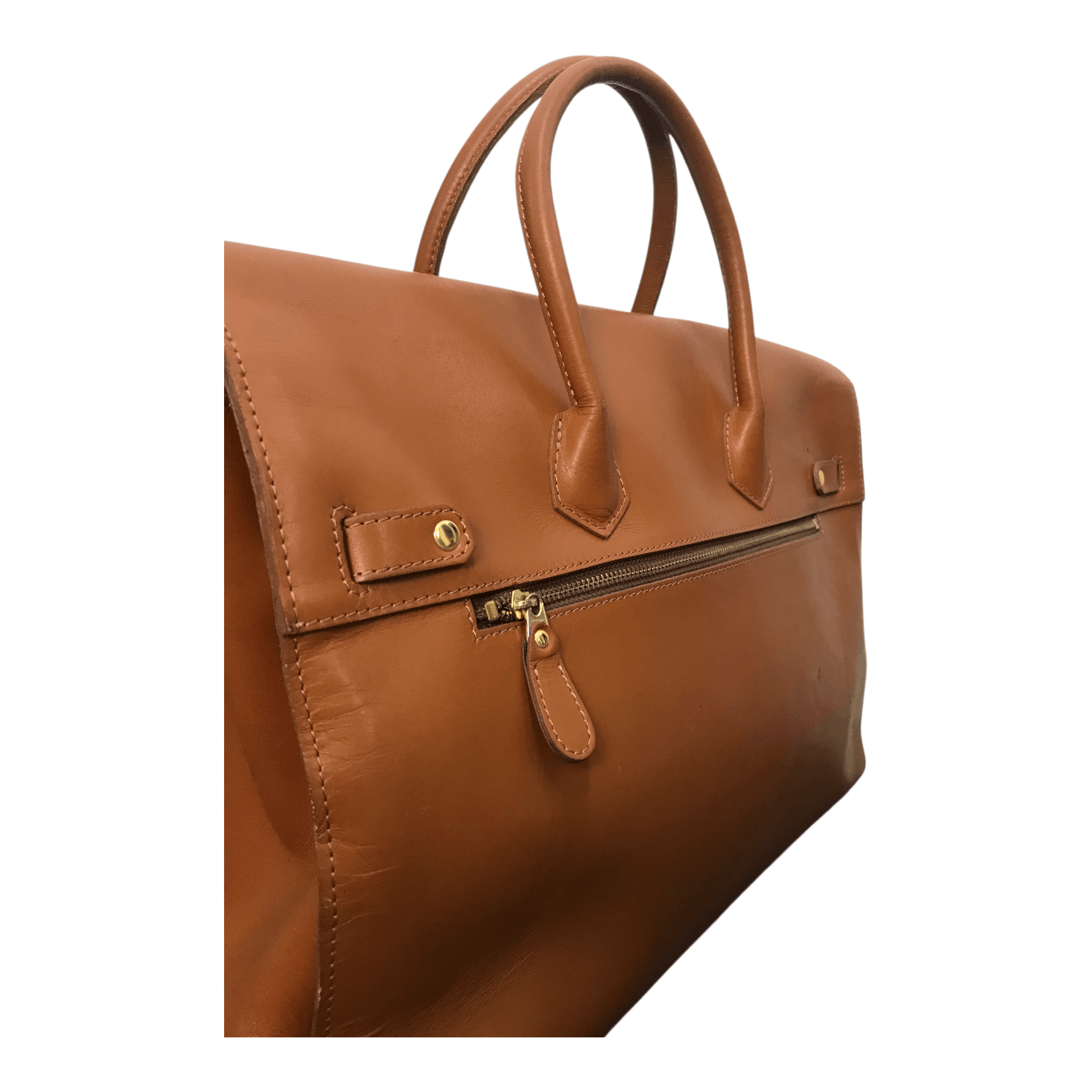 Leather Birkin Brown Leather Handbag Size ONE SIZE - 8 Thumbnail