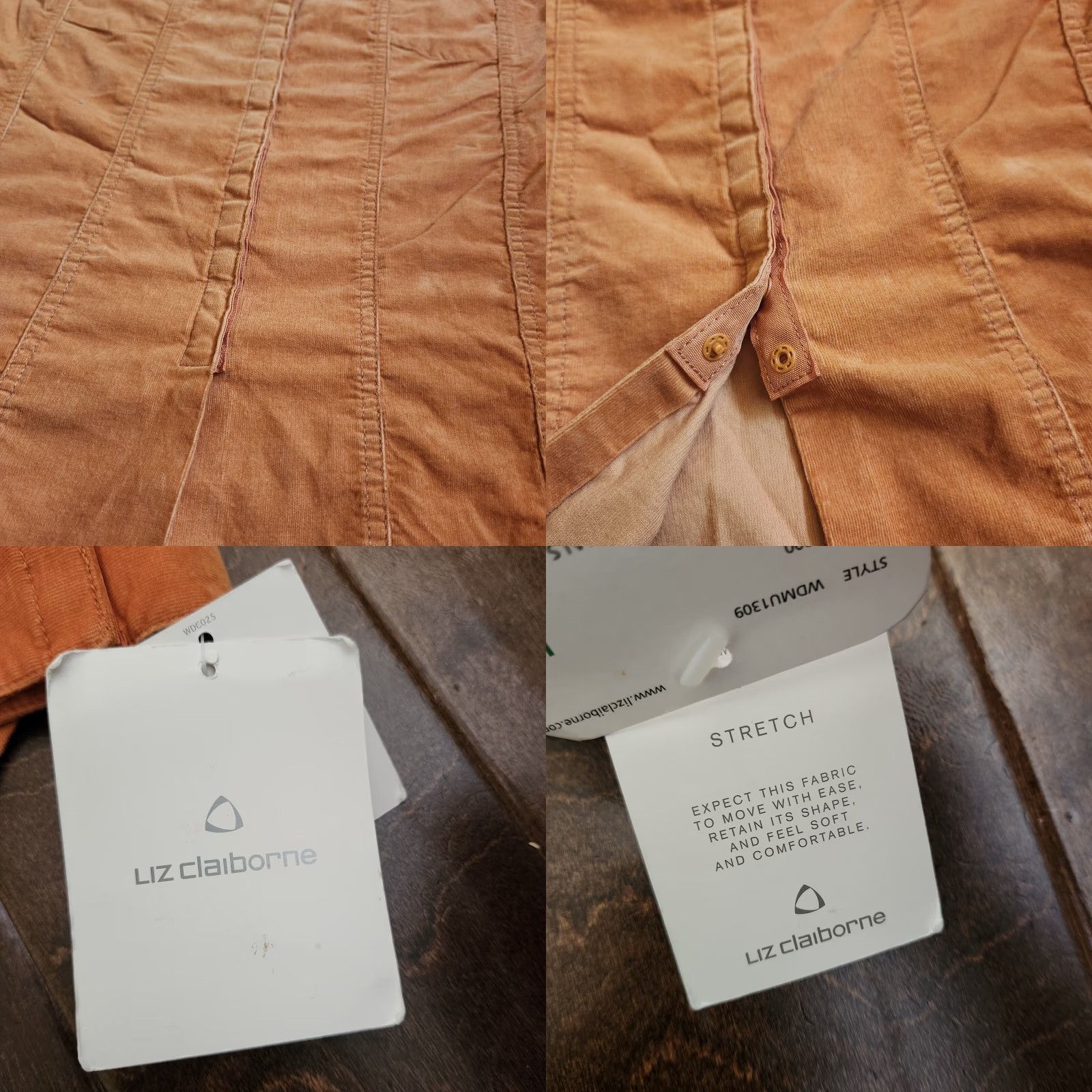 Liz Claiborne Liz Claiborne Shirt Juniors Orange Long Sleeve Button-Up L NWT Size L / US 10 / IT 46 - 8 Thumbnail