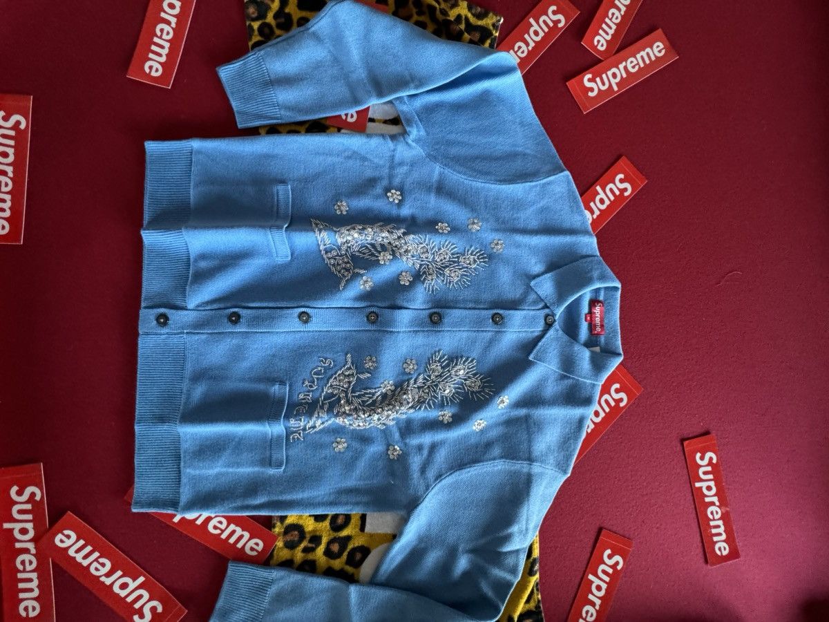 Supreme Supreme Beaded Appliqué Cardigan | Grailed