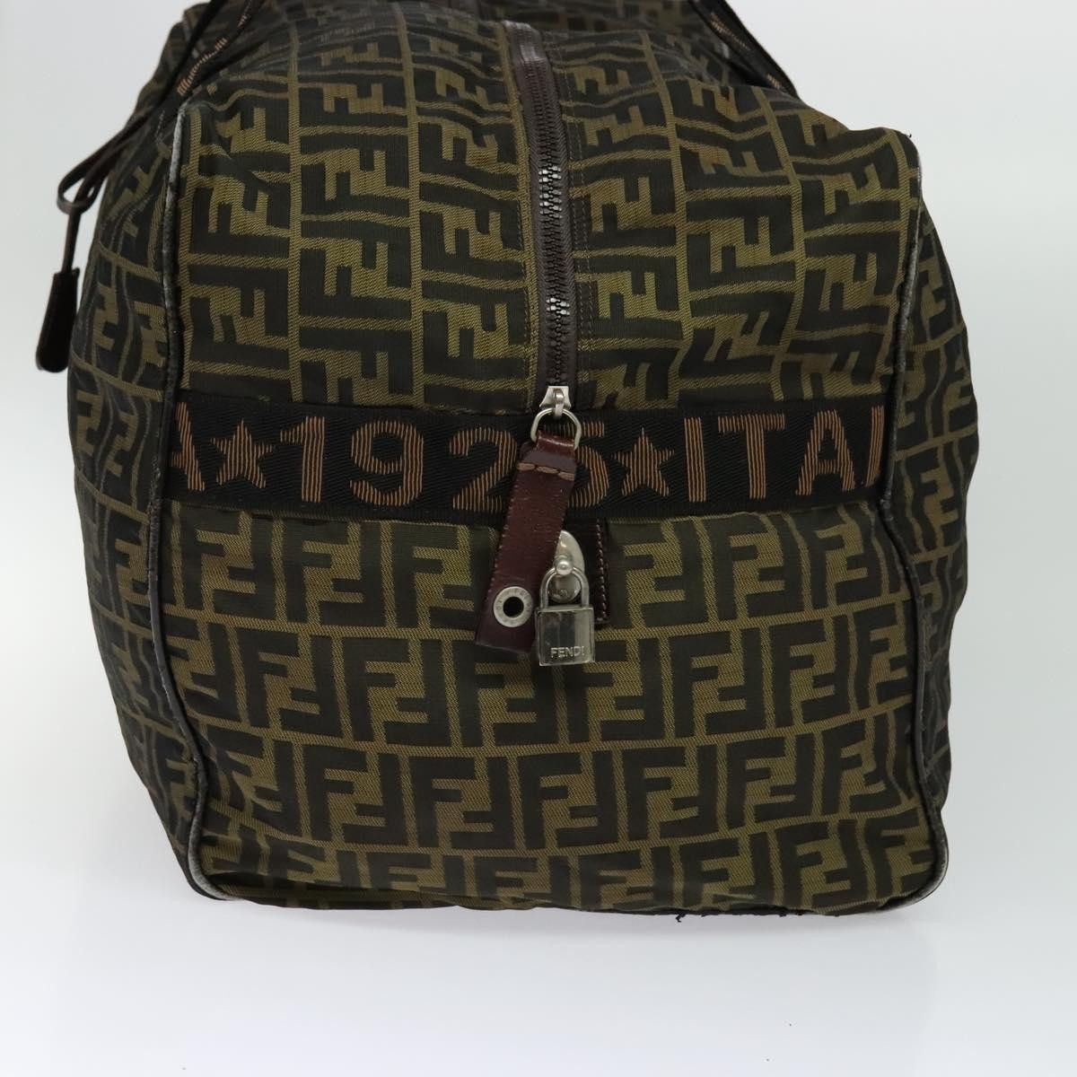 Fendi FENDI Zucca Canvas Boston Bag Brown Black Size ONE SIZE - 5 Thumbnail