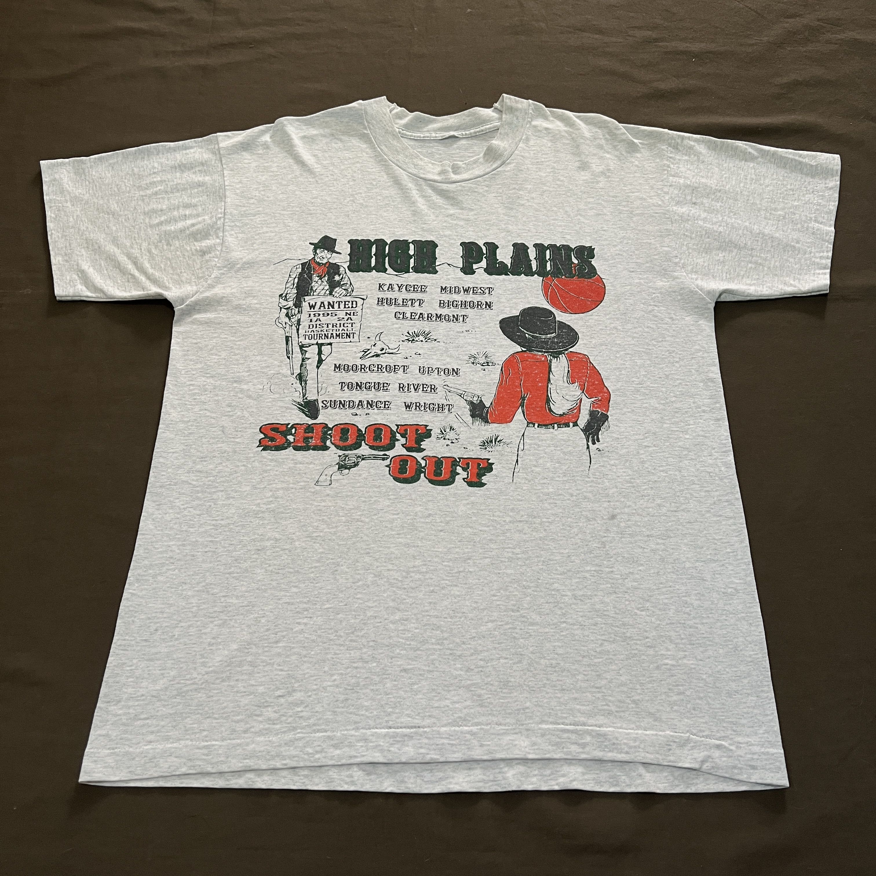 NBA × Vintage Vintage 90s Basketball high plains shoot out Promo Tee gun Size US L / EU 52-54 / 3 - 2 Thumbnail