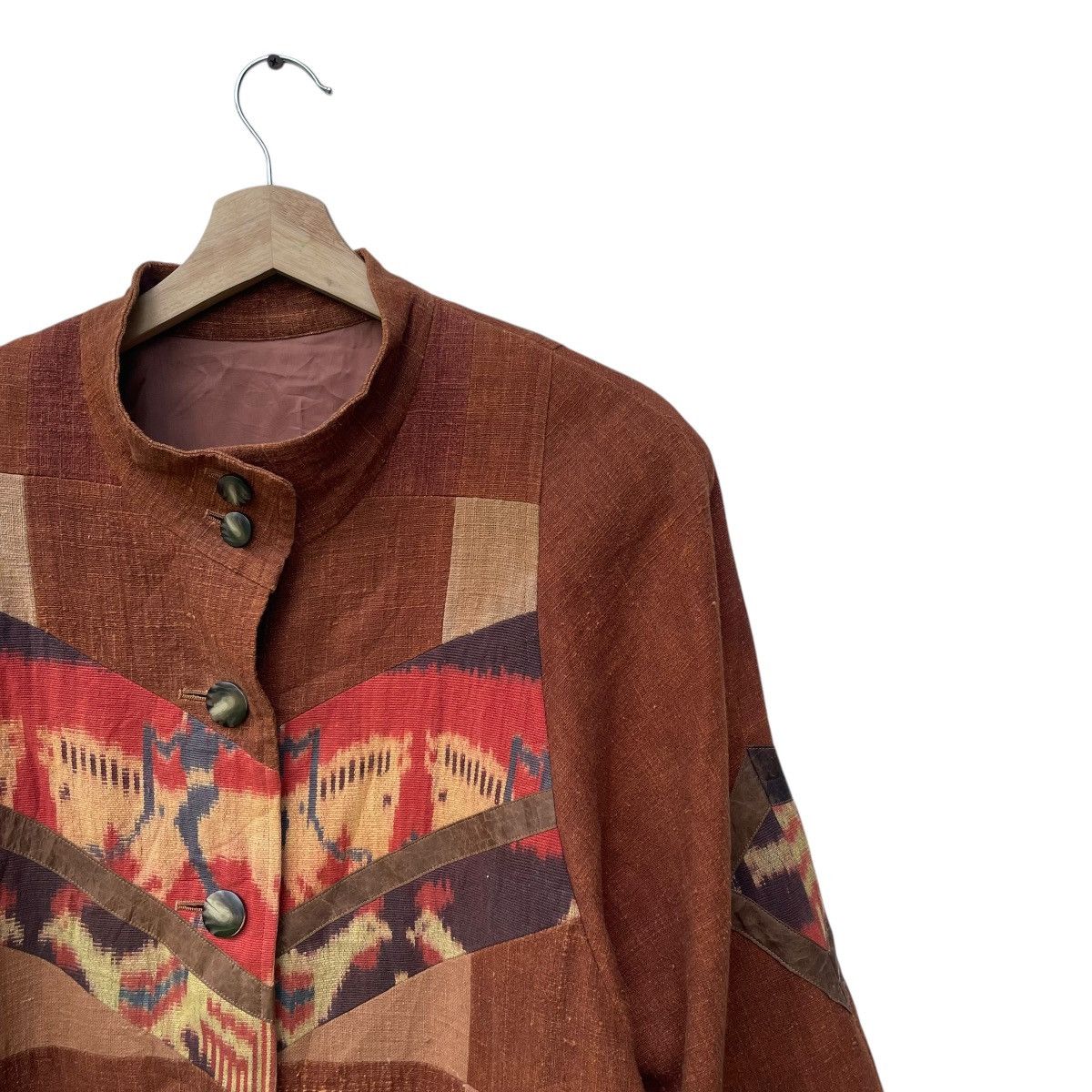 Issey Miyake × Japanese Brand × Vintage Vintage 90s Japanese Brand Patchwork Jacket Size M / US 6-8 / IT 42-44 - 4 Thumbnail