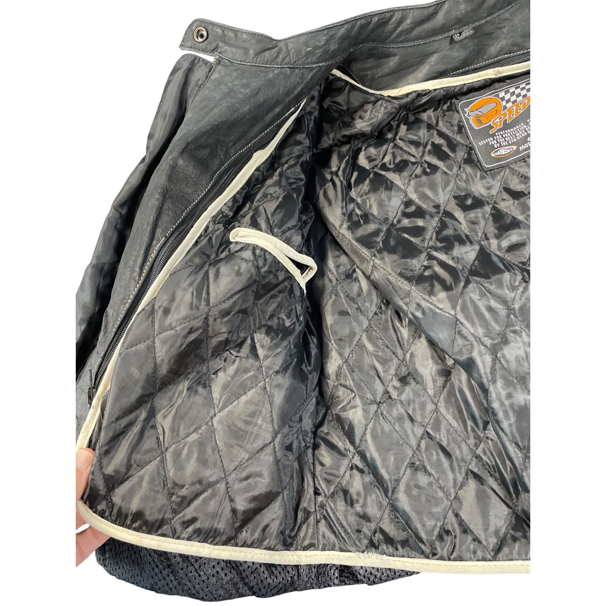 Other 6th Gear Speedicec womans Black Beige Leather Motorcycle Jac Size M / US 6-8 / IT 42-44 - 11 Thumbnail