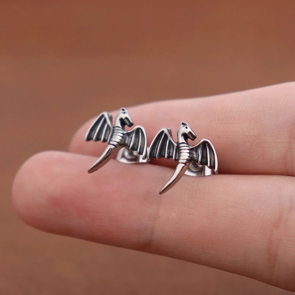 Jewelry Flying Dragon Stud Earring Size ONE SIZE - 5 Thumbnail