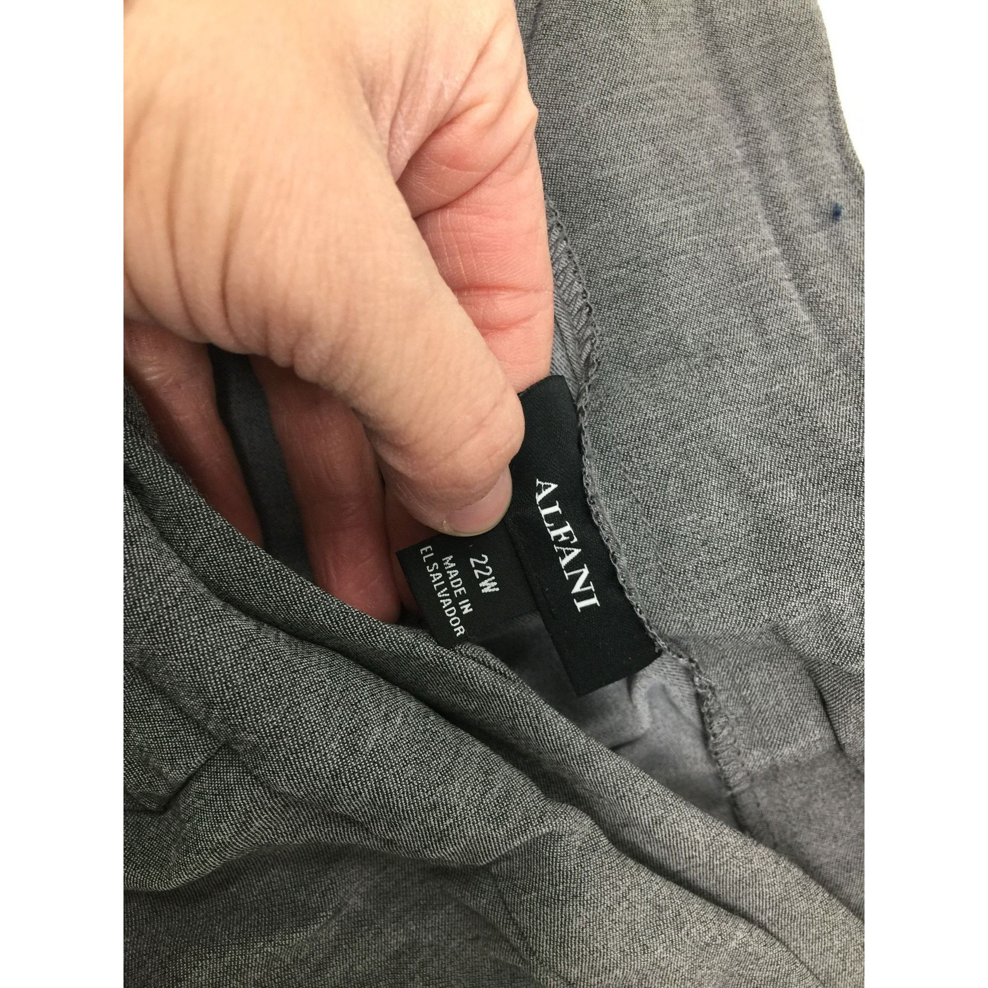 Alfani ALFANI Womens Grey Pants Size 22W Size 22" - 3 Thumbnail