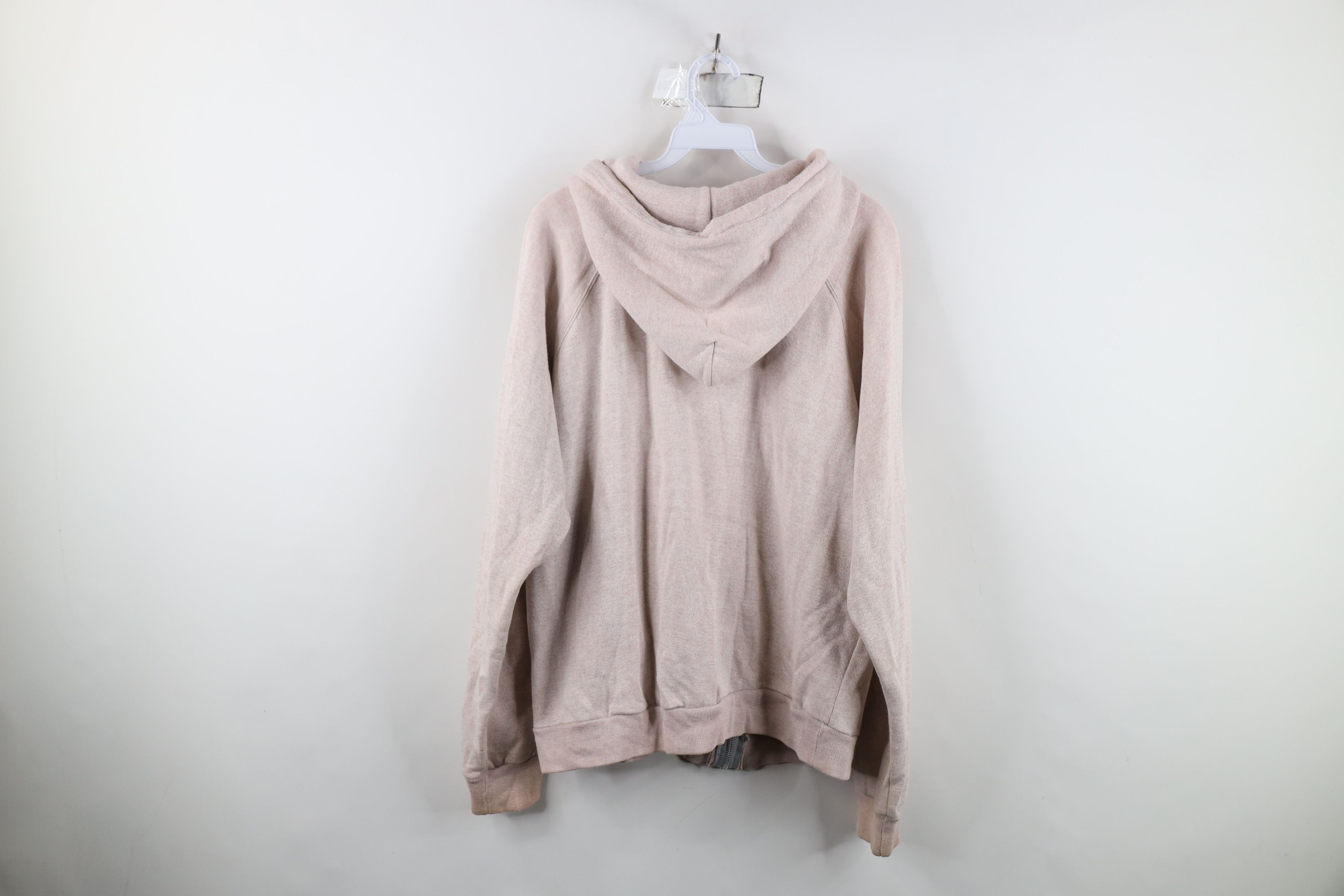 Vintage Vintage 80s Streetwear Blank Full Zip Hoodie Heather Pink Size US L / EU 52-54 / 3 - 13 Thumbnail