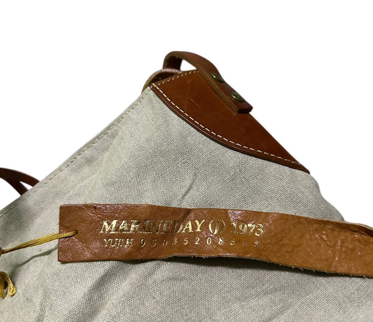 Japanese Brand Vintage Marine day canvas leather sling bag Size ONE SIZE - 7 Thumbnail