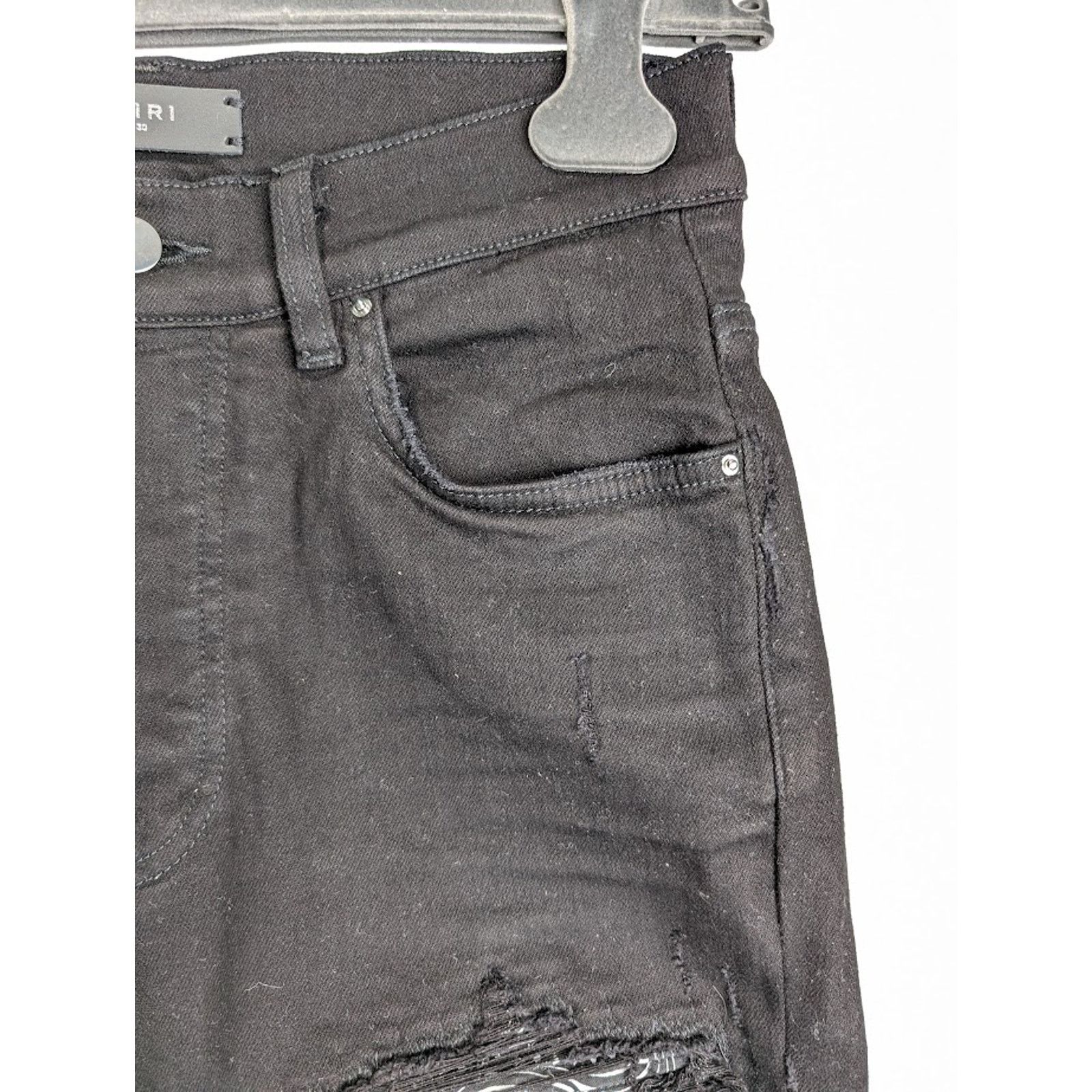 Amiri o1rshd1 MX1 Bandana Jeans in Black 29 Size US 29 - 11 Thumbnail