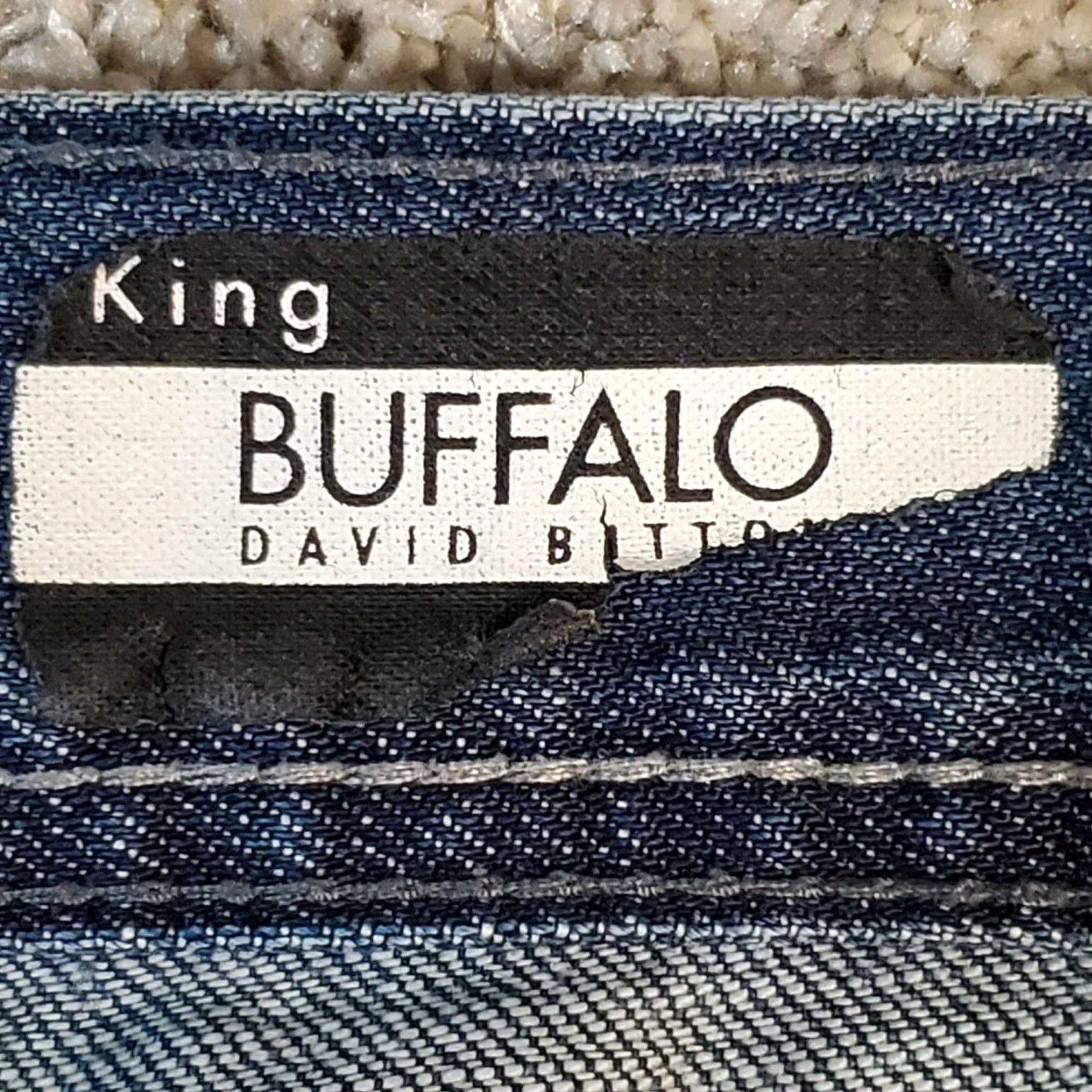 Buffalo David Bitton Buffalo David Bitton Jeans Mens 38 Blue Denim Straight Leg 38x31 Regular Inseam 30in 5-Pocket Denim Jeans Size US 38 / EU 54 - 5 Thumbnail