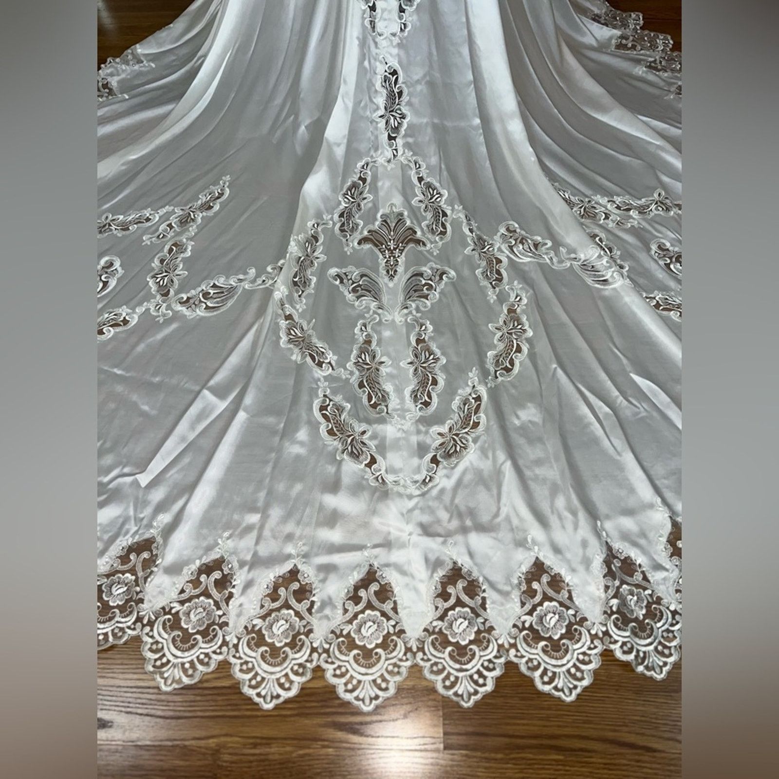 Vintage Vintage 90s Pink Sequin Cathedral Length Wedding Gown! Size M / US 6-8 / IT 42-44 - 7 Thumbnail