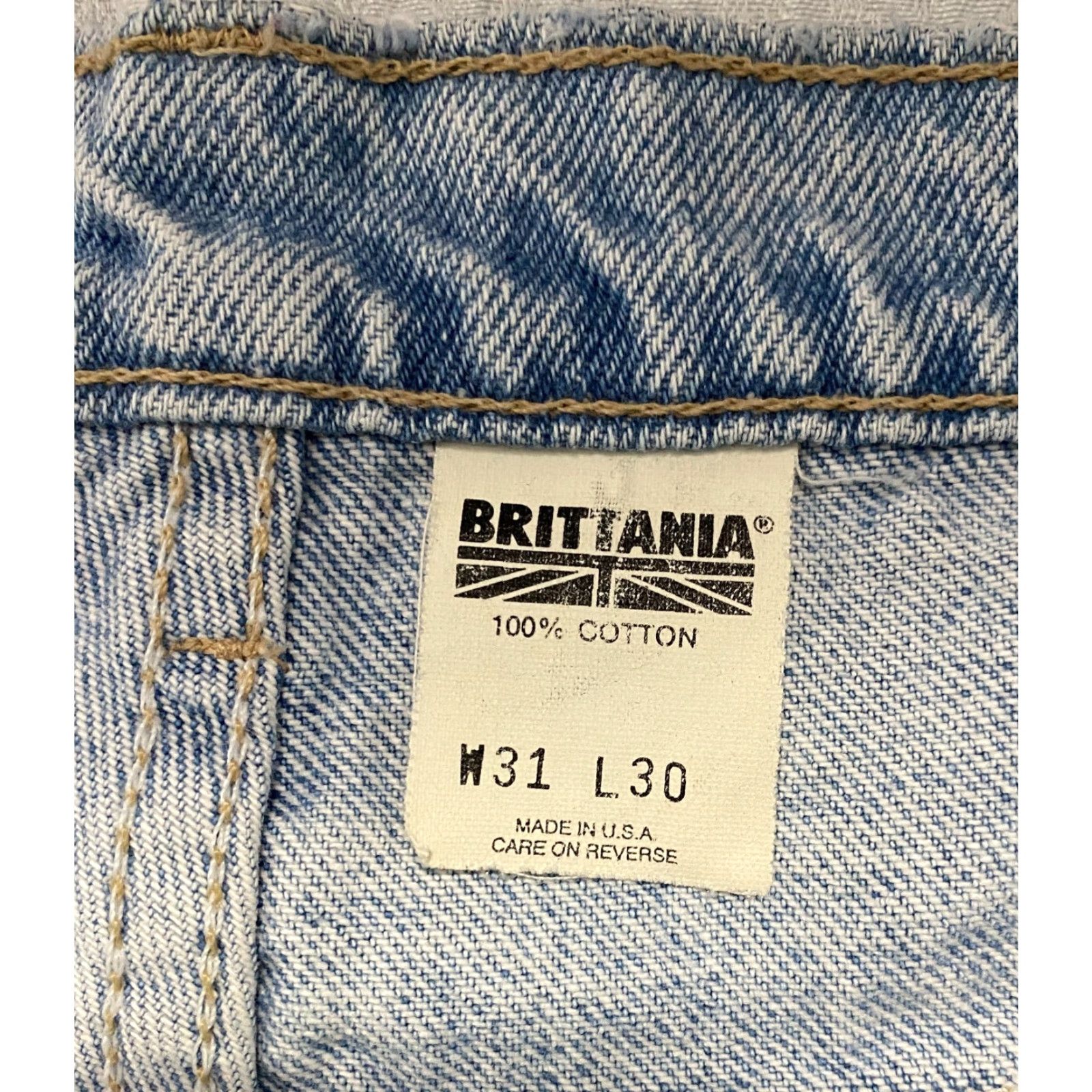 Vintage VINTAGE Brittania Jeans Mom Womens Blue High Waisted 30x30 100% Cotton Denim USA 5-Pocket Womens Jeans Size 30" / US 8 / IT 44 - 5 Thumbnail