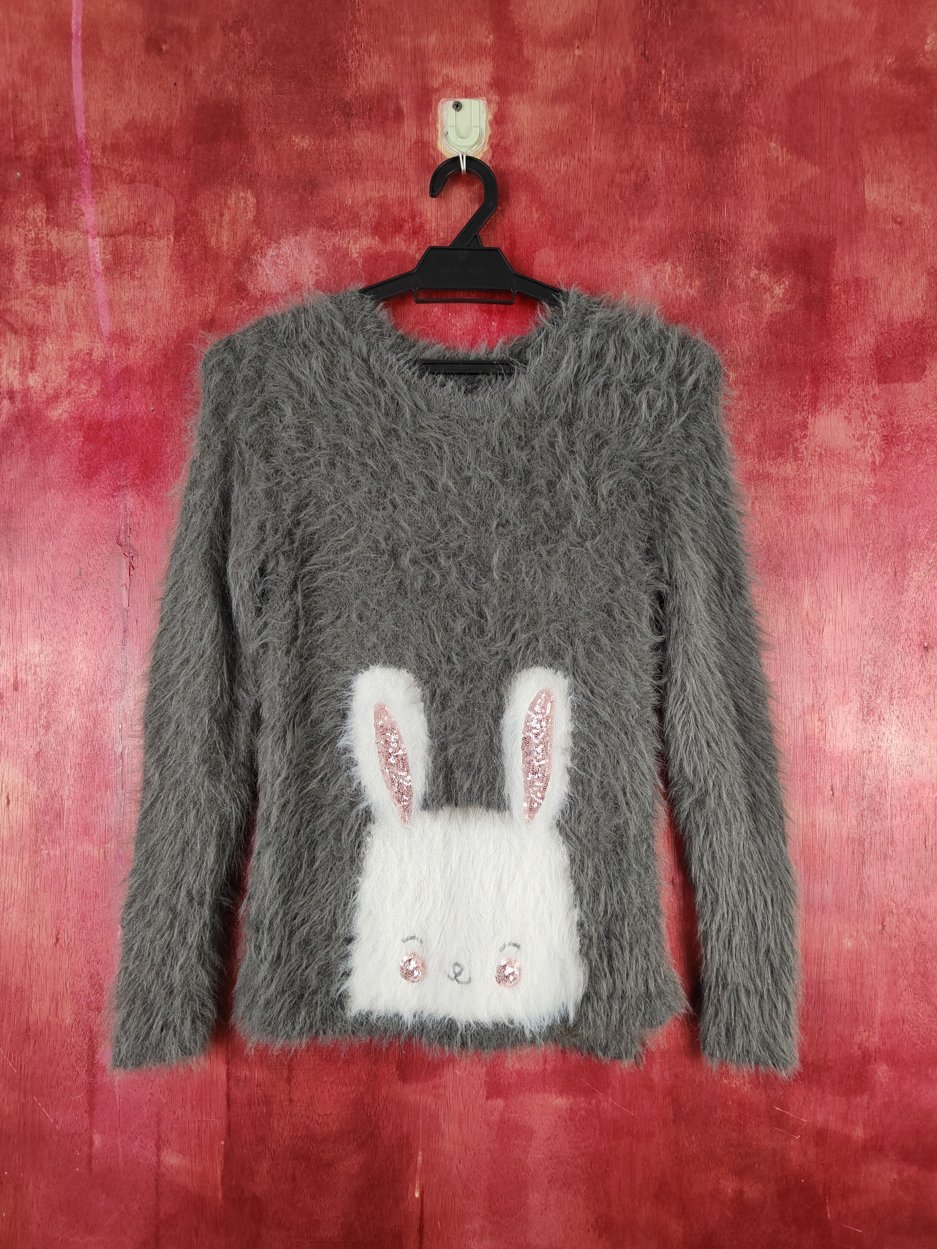 Aran Isles Knitwear H&M Dark Gray Shag Shaggy Fur Mohair Knitwear #S2023 Size S / US 4 / IT 40 - 1 Thumbnail