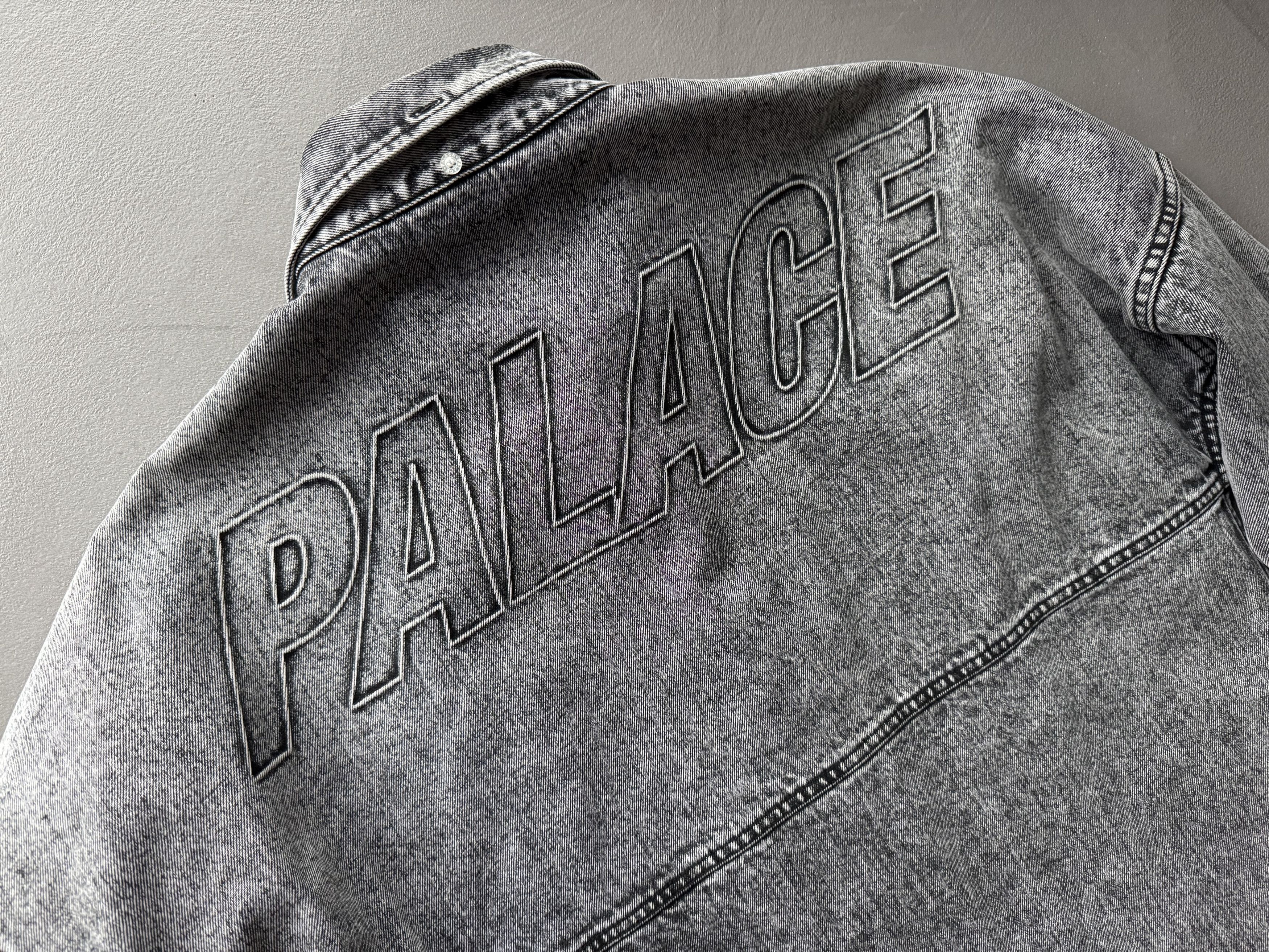 Palace Palace Denim Bossy Button Up Shirt, Stonewashed Black / Grey Size US M / EU 48-50 / 2 - 4 Thumbnail