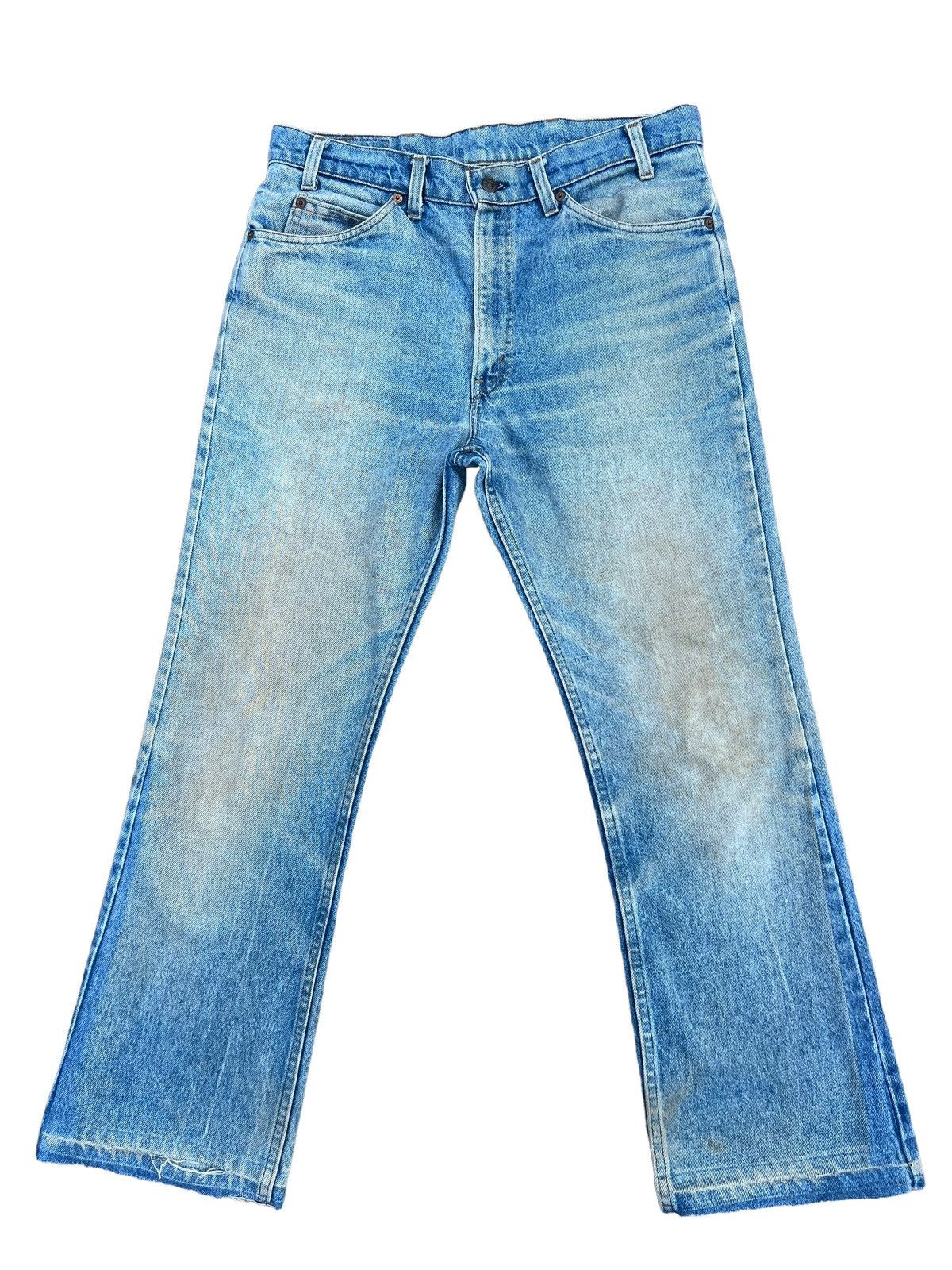 image of Levis x Vintage 80's Levi’S 517 Orange Tab Dirty Denim Bootcut Jeans in Blue, Men's (Size 33)