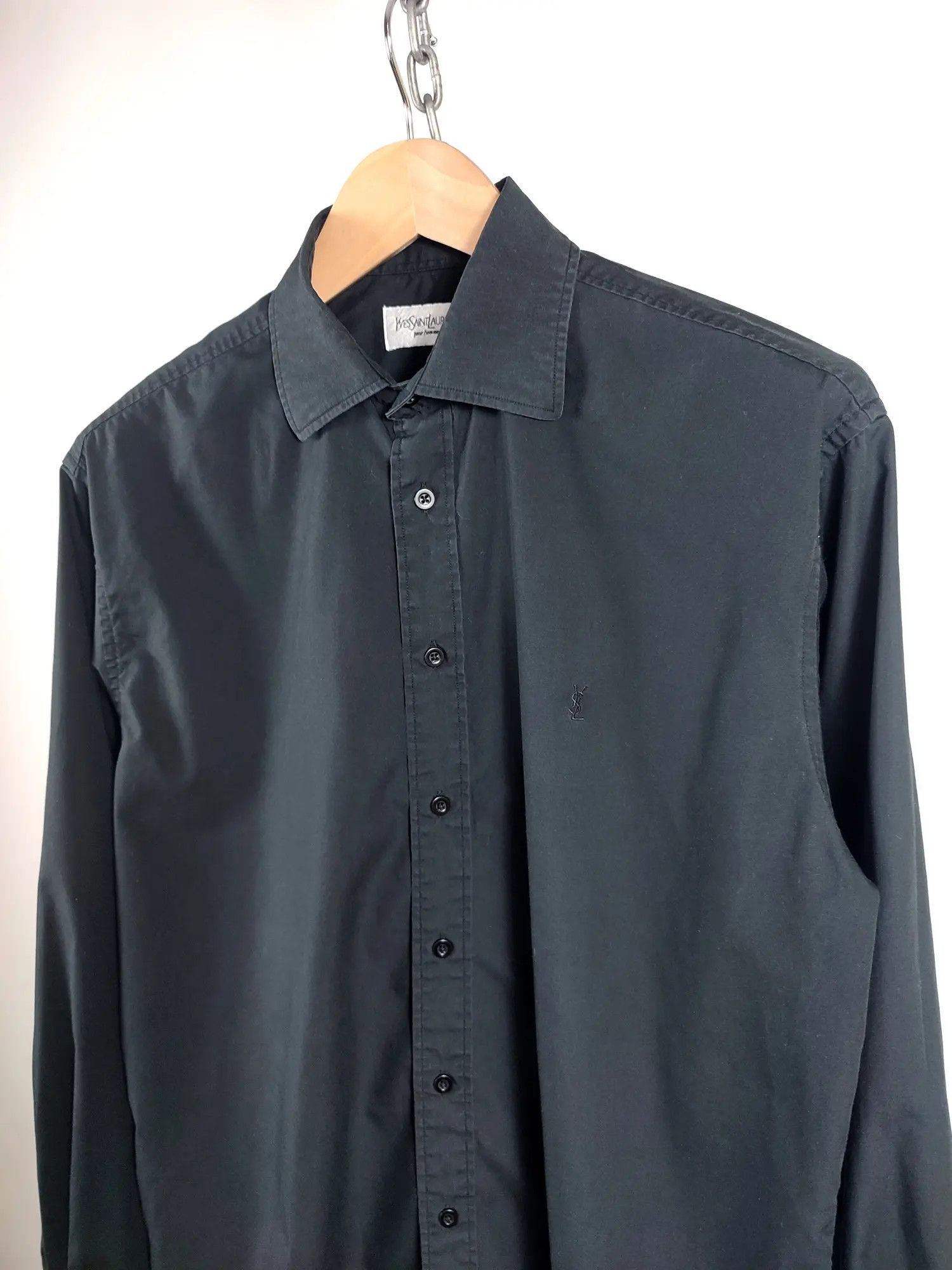 Yves Saint Laurent Ysl black vintage shirt Size US L / EU 52-54 / 3 - 7 Thumbnail