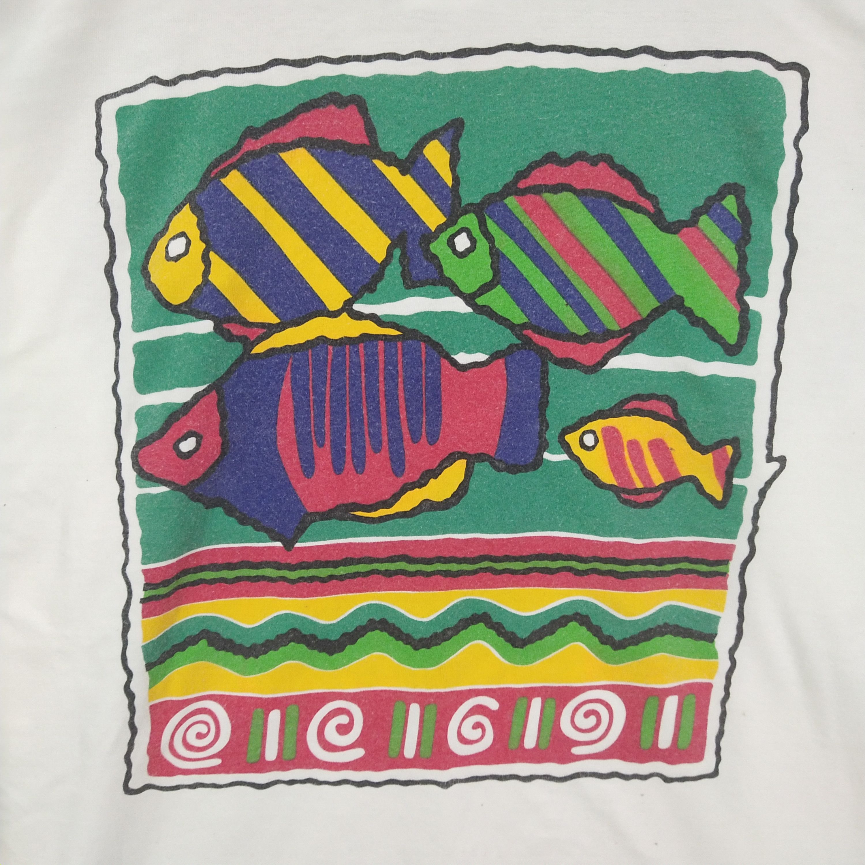 Vintage Vintage Art 90s Nassau Bahamas Fish Size US L / EU 52-54 / 3 - 3 Thumbnail