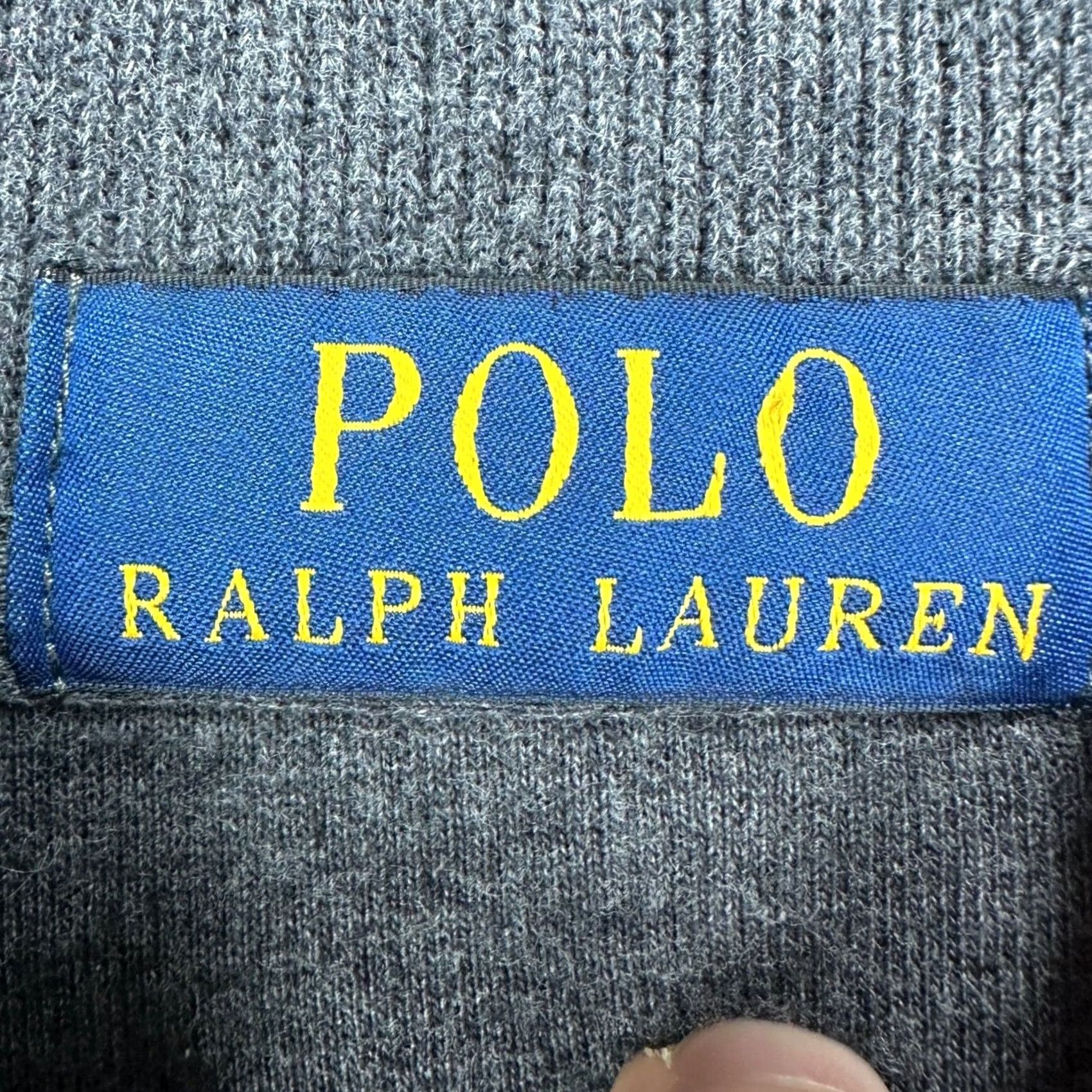 Polo Ralph Lauren Polo Ralph Lauren Mens Big 1XB Grey French Rib Half Zip Sweater Knit Mock Neck Pullover Casual Sweater Size US XL / EU 56 / 4 - 4 Thumbnail