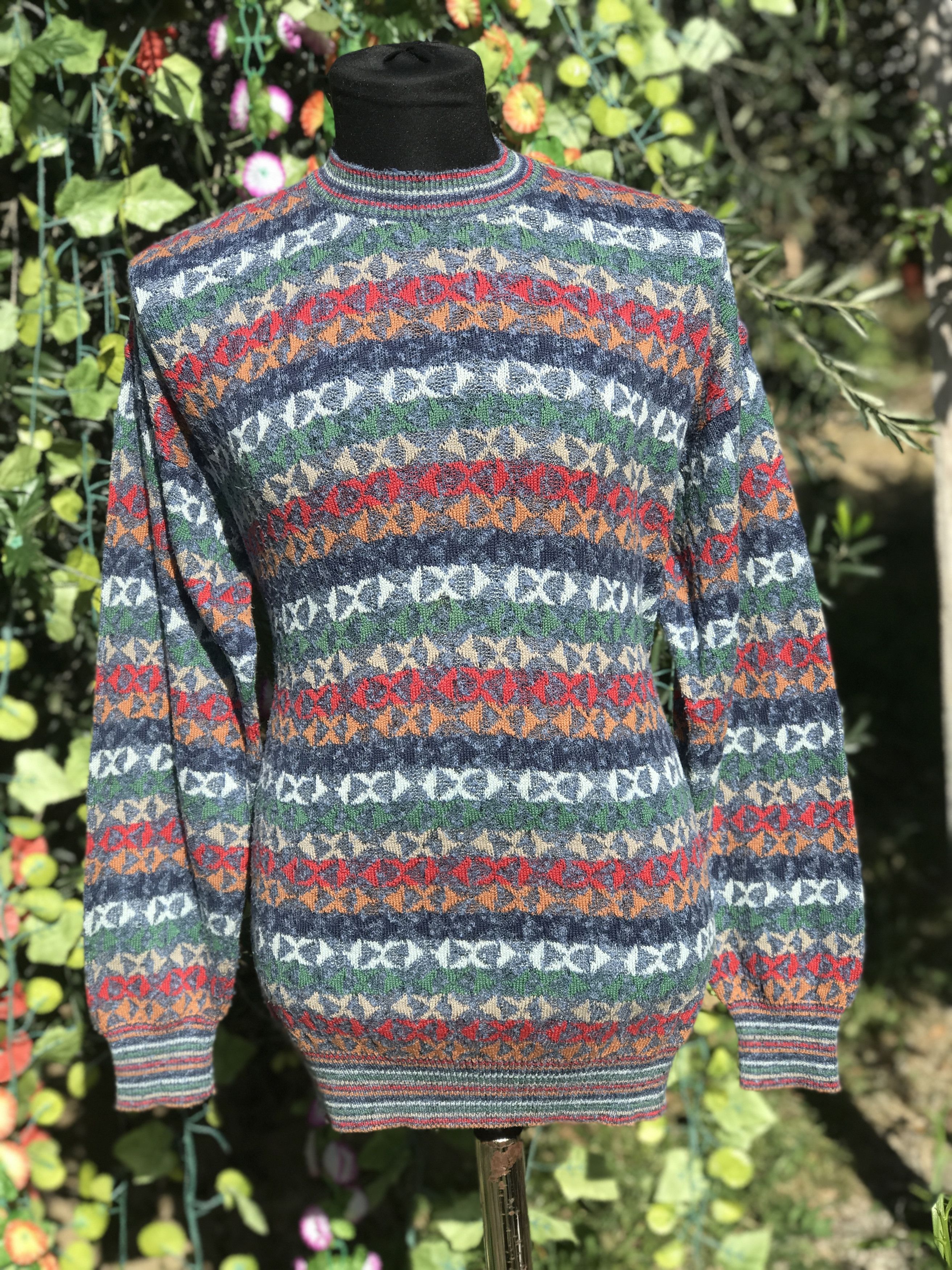 Missoni EXAMPLE By MISSONI Knit Pullover Retro Sweater Size L 52 54 Size US L / EU 52-54 / 3 - 2 Thumbnail