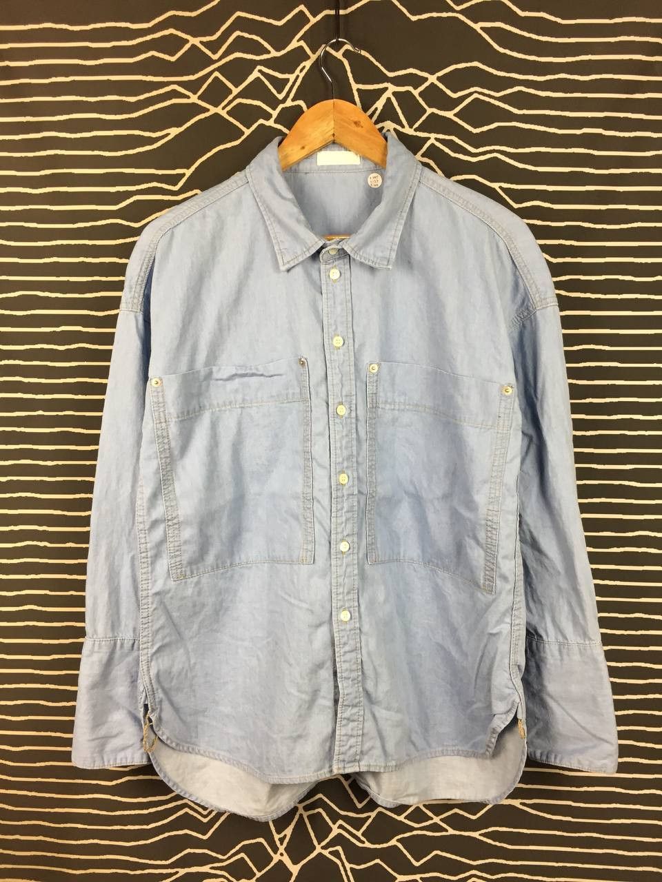 Japanese Brand CIROI by Egoist Light Wash Denim-Look Chambray Workshirt Size US M / EU 48-50 / 2 - 1 Thumbnail