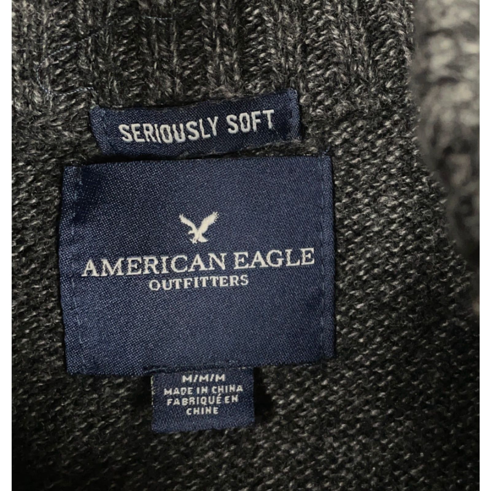 American Eagle Outfitters VINTAGE? No, but refine: American Eagle Outfitters Henley Sweater Gray Adult Medium Regular Knit Pullover Cotton-Acrylic-Wool 90s Preppy Mens Size US M / EU 48-50 / 2 - 4 Thumbnail