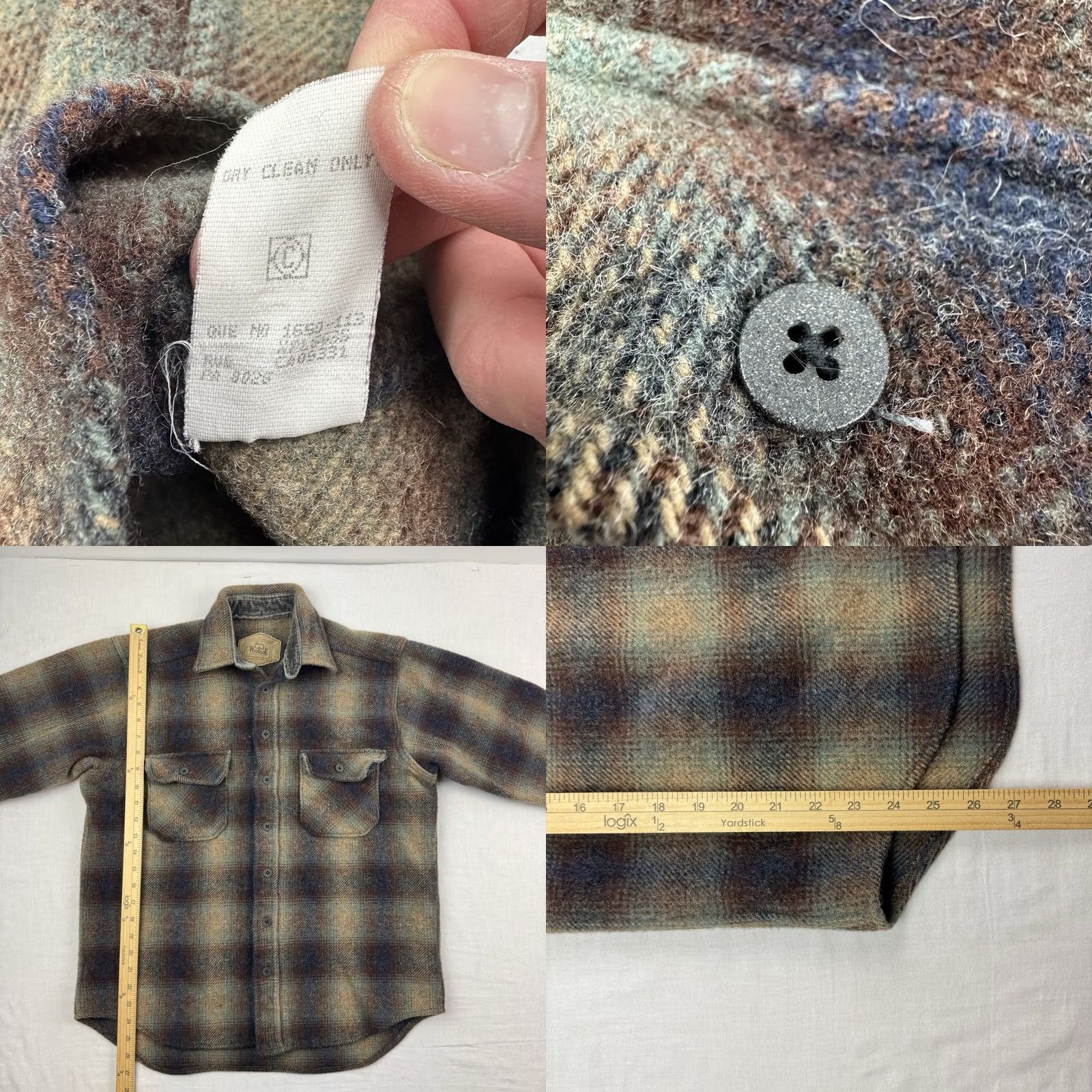 Vintage VINTAGE Woolrich Shirt Adult Large Plaid Wool Button Up Long Sleeve Brown 90s Mens Size US L / EU 52-54 / 3 - 8 Thumbnail