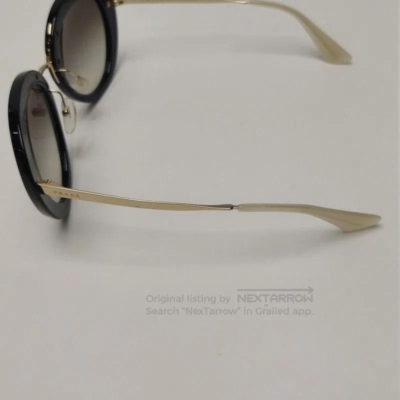 Prada Prada Logo Black Oval Sunglasses. Size ONE SIZE - 9 Thumbnail