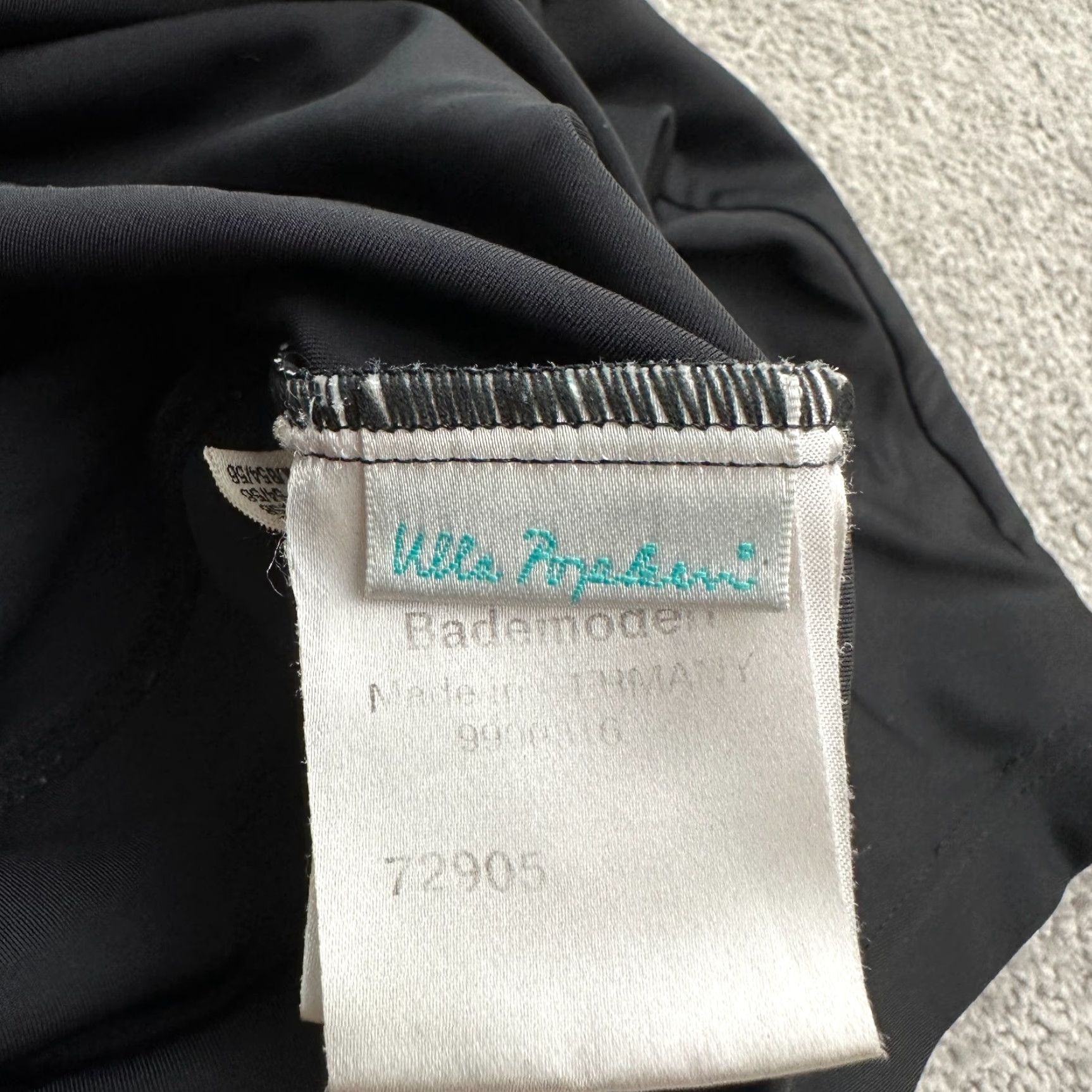 Vintage Ulla Popken Swim Skirt Women 24 Black A-Line Mini Nylon Lined Swimming Summer Size 42" / US 20 - 4 Thumbnail