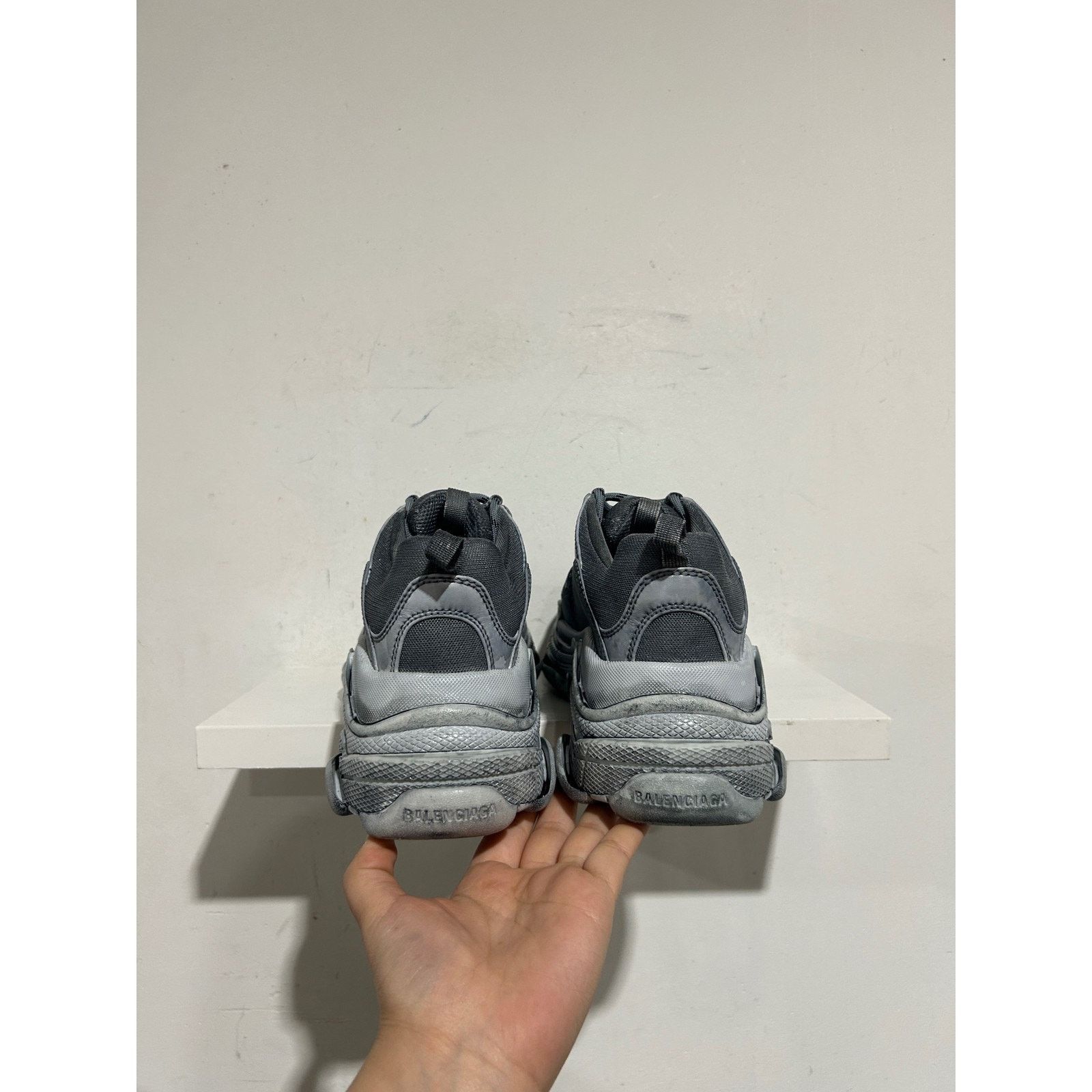 Balenciaga BALENCIAGA TRIPLE S DYED GREY SIZE 39 (EU 6) NEW Size US 6 / EU 39 - 4 Thumbnail