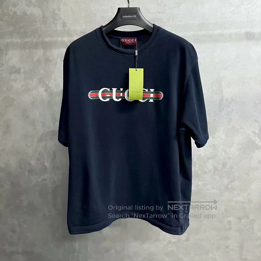 Gucci gucci loose fit blue letter print t-shirt. Size US L / EU 52-54 / 3 - 1 Thumbnail