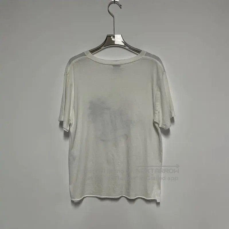 Yves Saint Laurent YSL Women's White Cotton Printed T-Shirt . Size S / US 4 / IT 40 - 2 Thumbnail