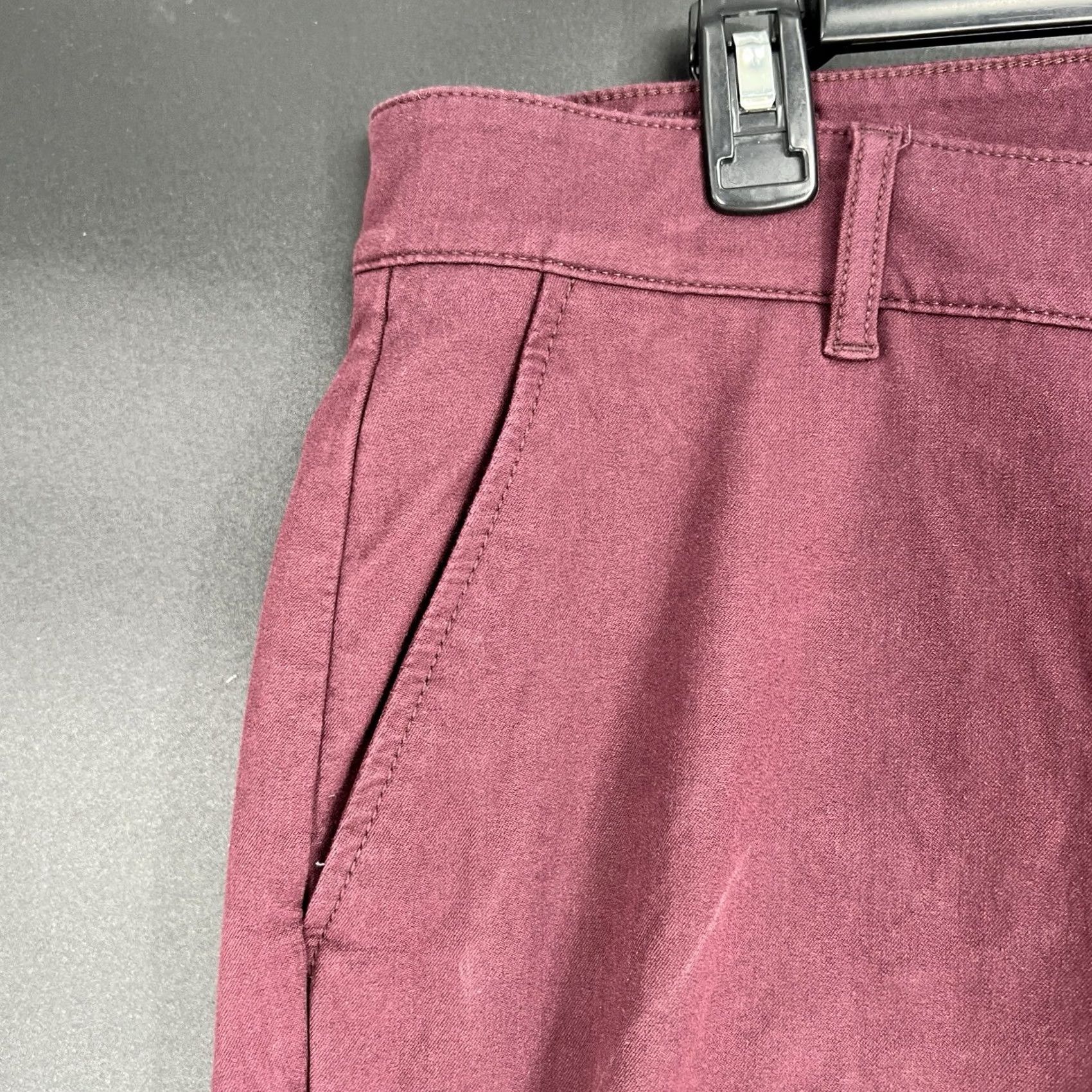 Vintage Mugsy Chino Shorts Mens 38 Burgundy Stretch Flat Front 5-Pocket Preppy Golf Casual Size US 38 / EU 54 - 5 Thumbnail