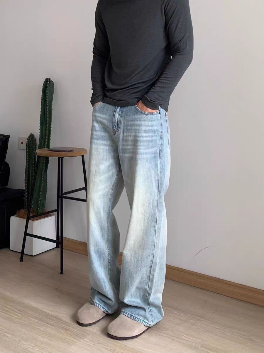 Japanese Brand × Vintage #02 Vintage Style Washed and Aged Light Blue Jeans Size US 32 / EU 48 - 3 Thumbnail