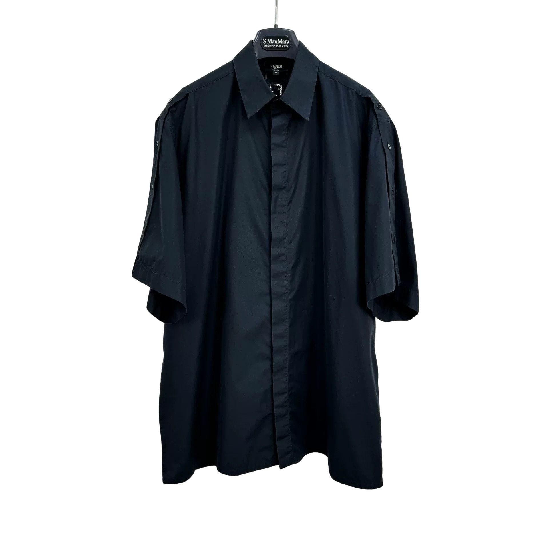Fendi Fendi FF Logo Cutout Short Sleeve Shirt 40 Size US M / EU 48-50 / 2 - 1 Thumbnail
