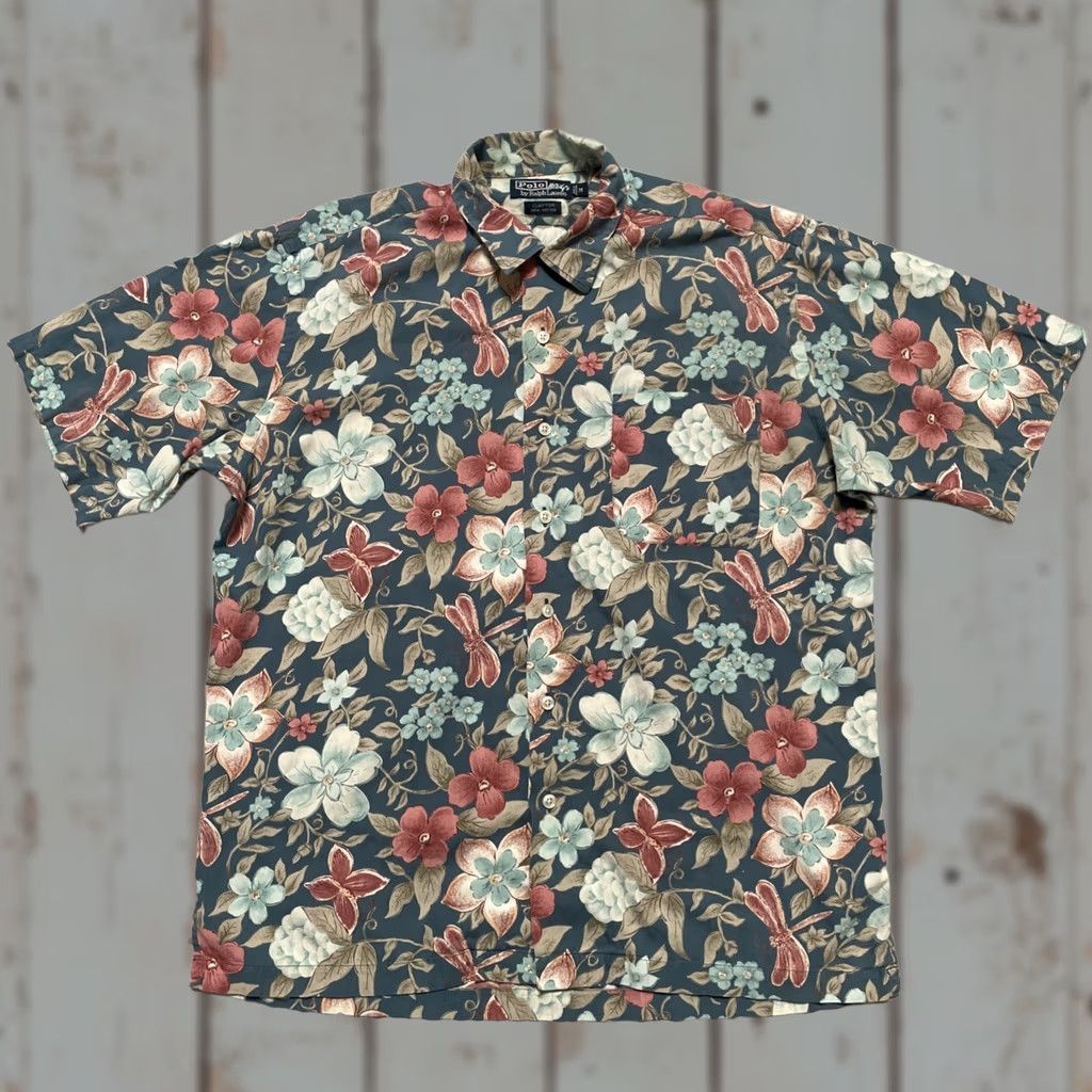 Polo Ralph Lauren VINTAGE Polo Ralph Lauren Clayton Loop Collar Aloha Hawaiis Floral Print Shirt M Size US M / EU 48-50 / 2 - 1 Thumbnail