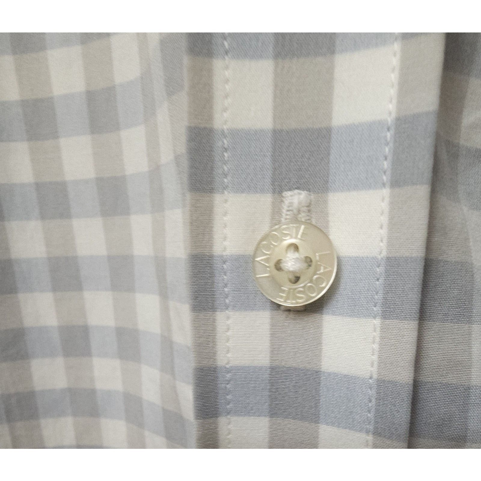 Lacoste Lacoste Modern Fit Plaid Button Down Shirt Cotton Logo 42 Size US XS / EU 42 / 0 - 5 Thumbnail