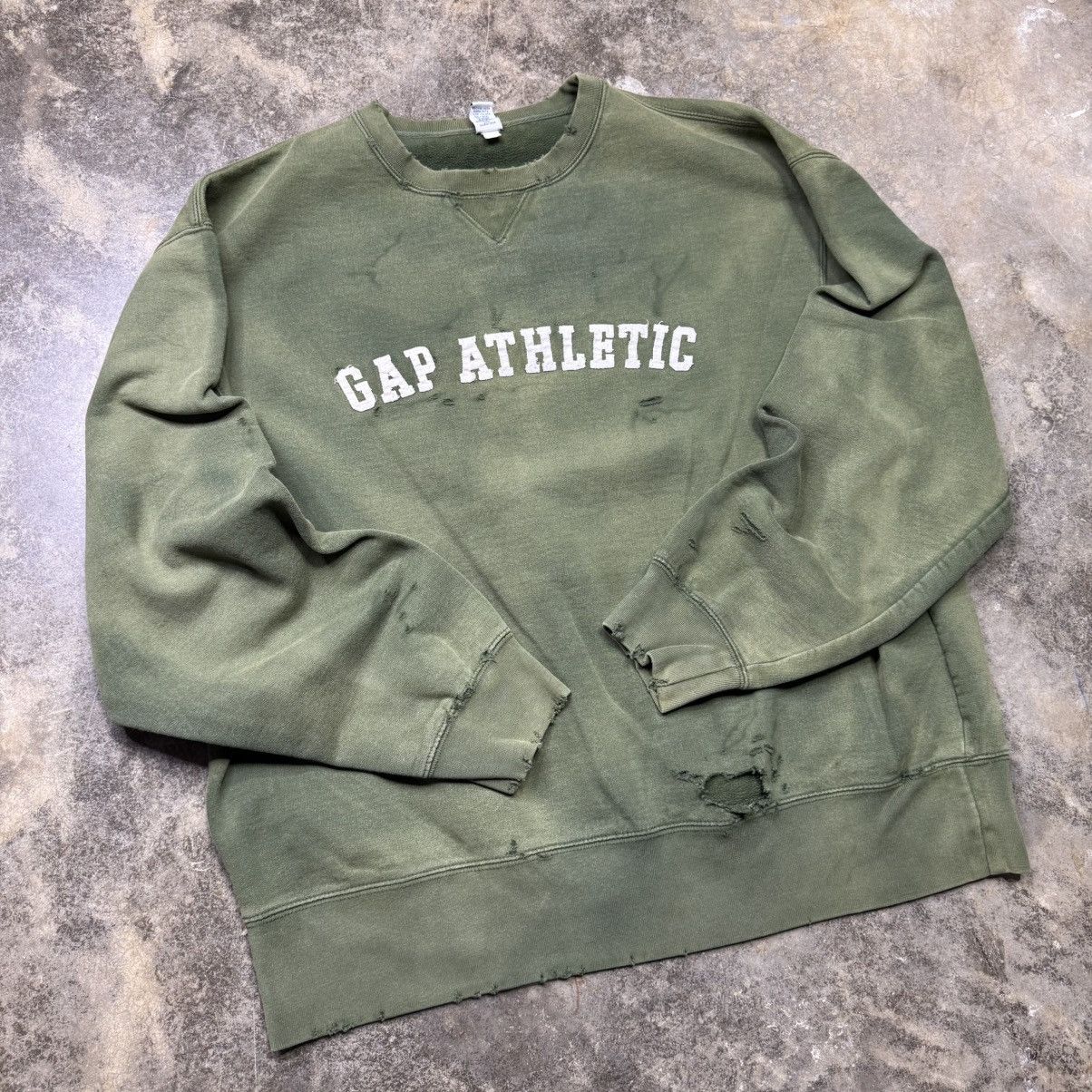 Gap vintage y2k thrashed gap baggy athletic crewneck sweathshirt Size US XL / EU 56 / 4 - 3 Thumbnail