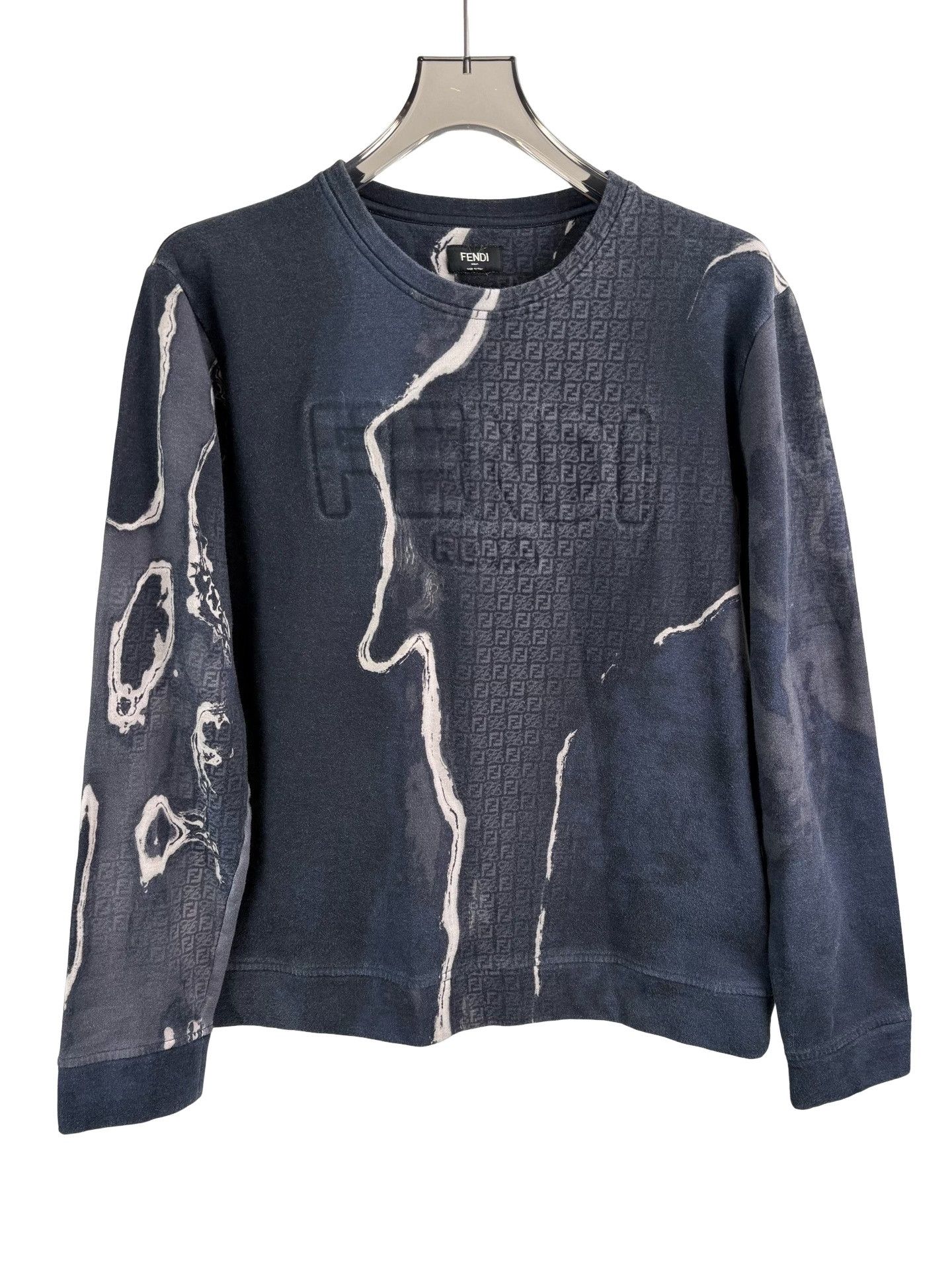 Fendi Fendi Marble Print FF Monogram Sweatshirt XL Size US XL / EU 56 / 4 - 1 Thumbnail