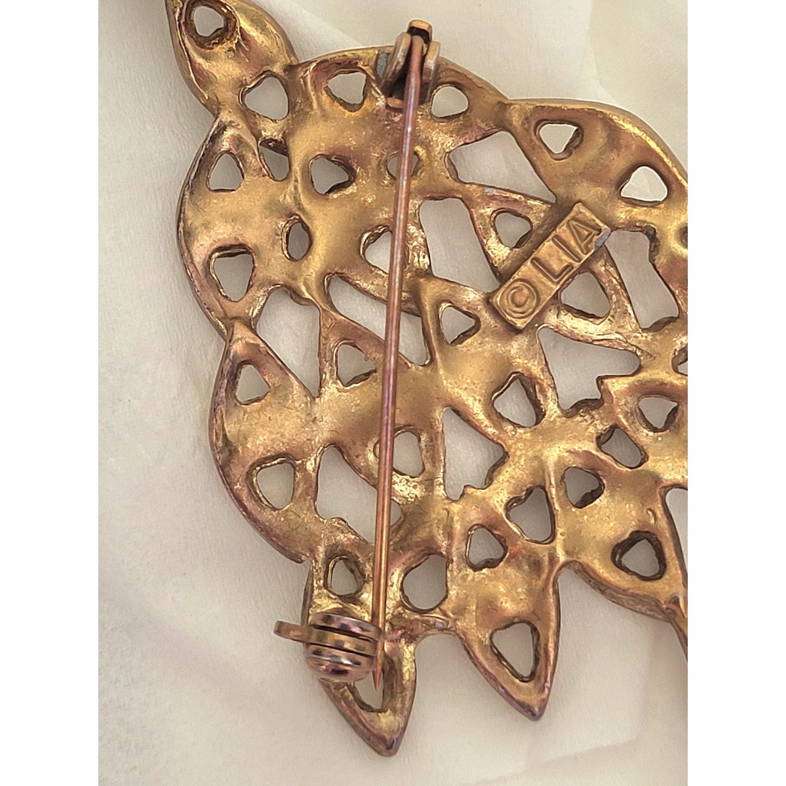 Other Vintage LIA LIANNA Signed Christmas Tree Brooch Holiday Pin Size ONE SIZE - 6 Thumbnail